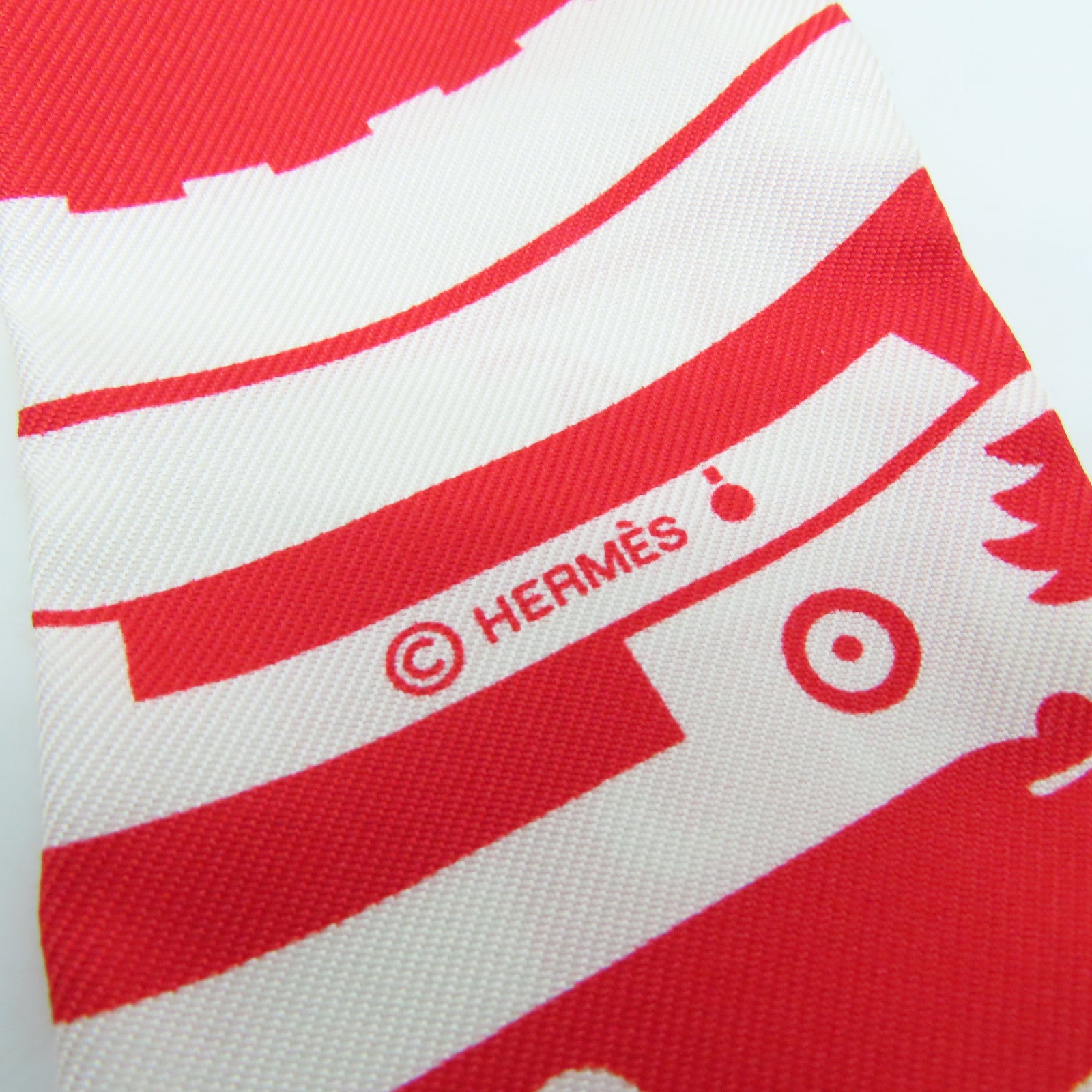 HERMES 【激减优惠】丝质Twilly丝巾粉红色