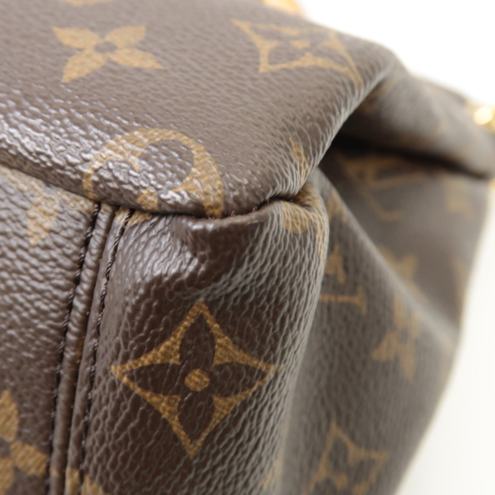 LOUIS VUITTON Monogram Pallas MM金扣手挽肩背兩用袋啡色