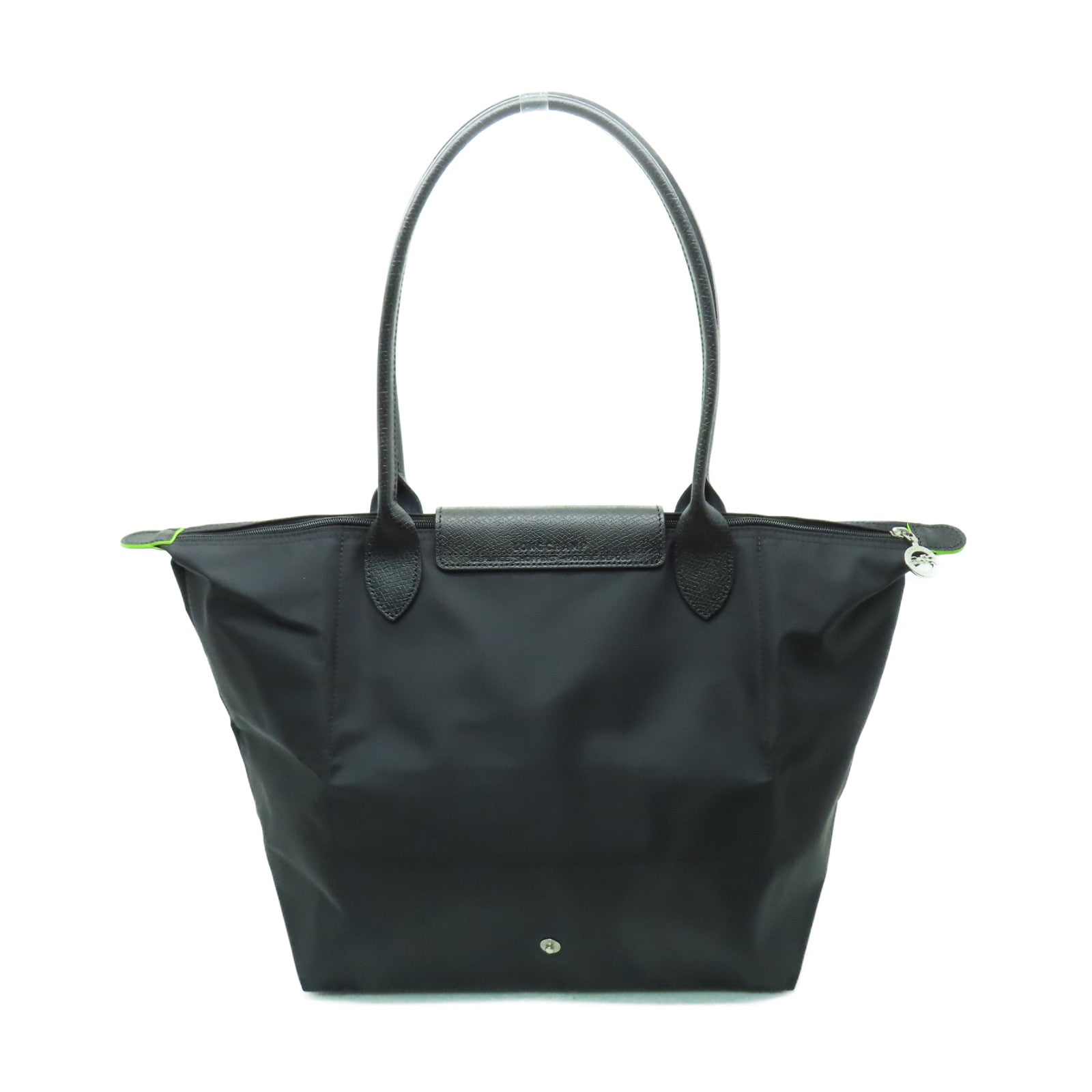 Longchamp 【激減優惠】尼龍/皮革Tote Bag銀扣手挽袋黑色