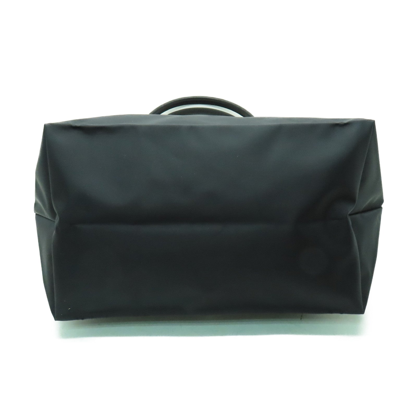 Longchamp 【激減優惠】尼龍/皮革Tote Bag銀扣手挽袋黑色