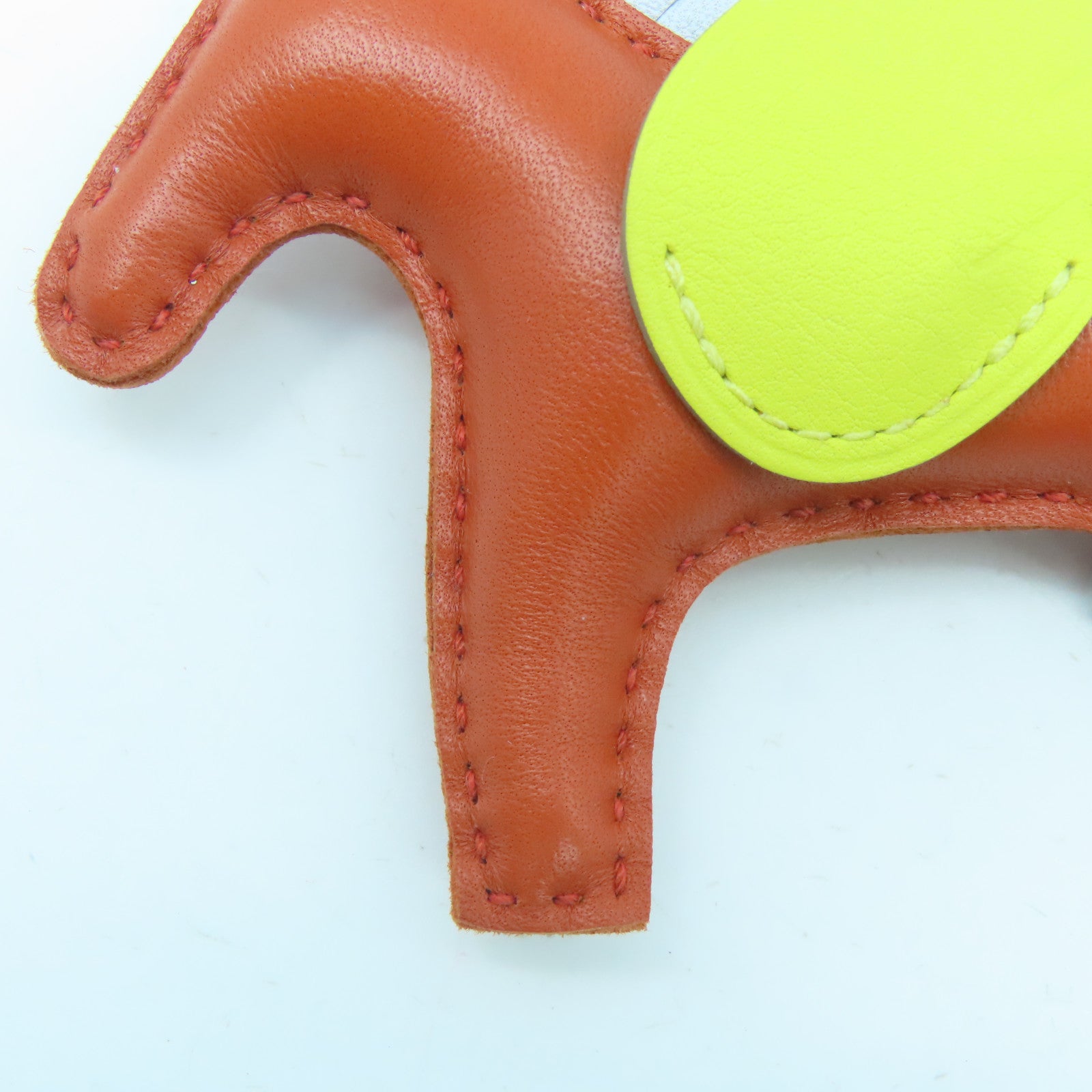 HERMES Swift Leather Rodeo Pegase PM Charm Orange/Yellow/Light Blue