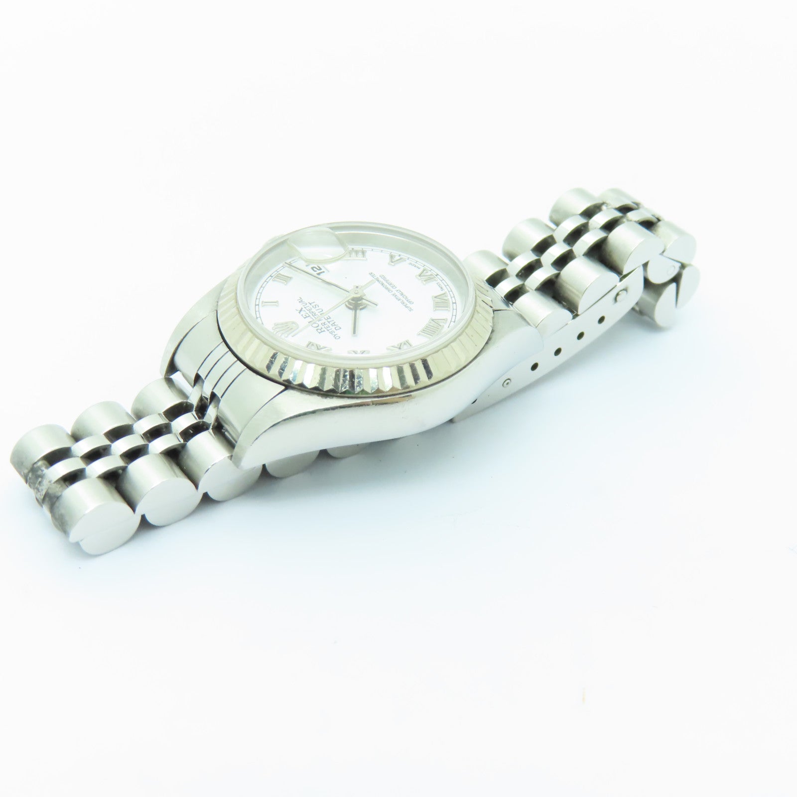 ROLEX 【激減優惠】Datejust18K白金/不鏽鋼手錶自動機芯白色/銀色
