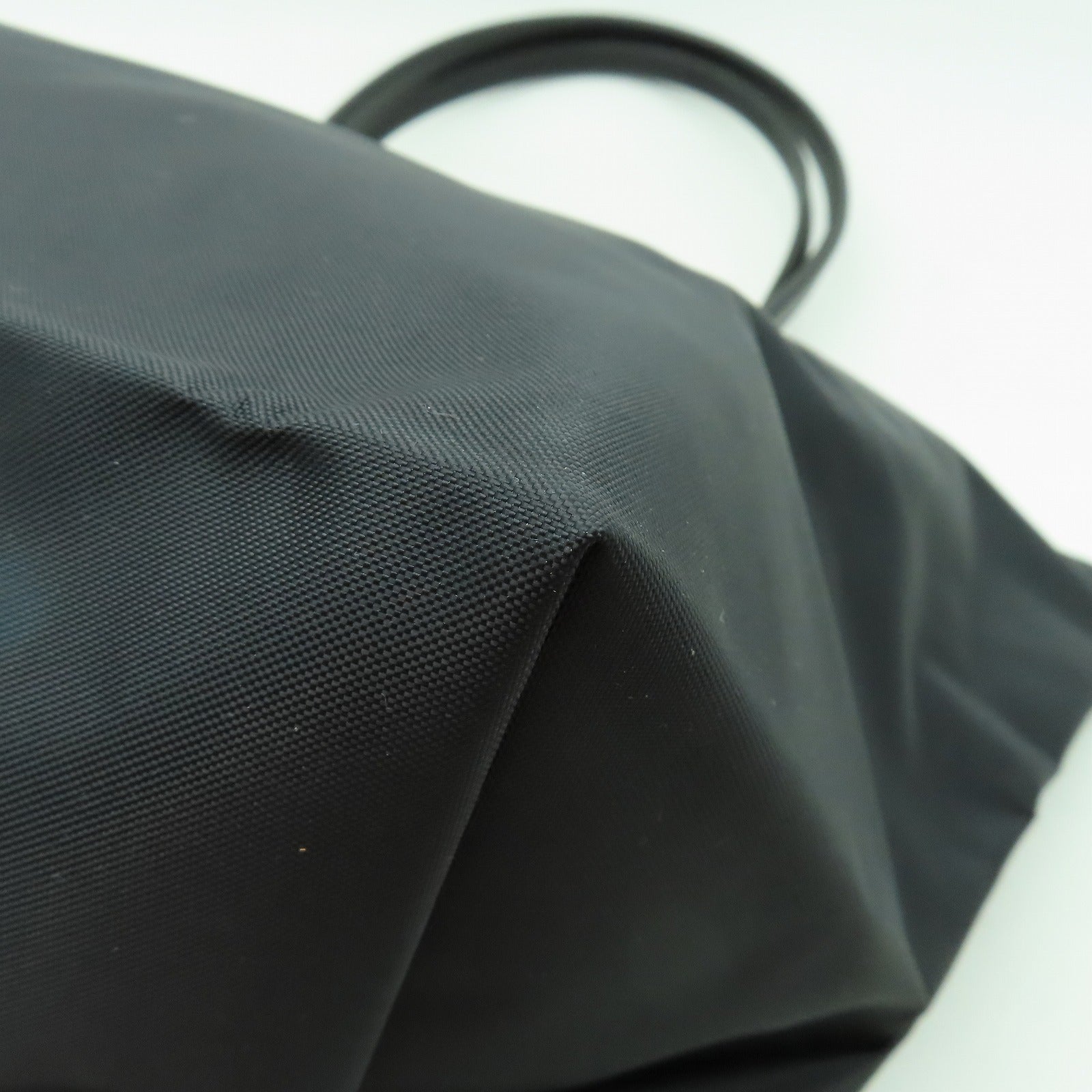 Longchamp 【激減優惠】尼龍/皮革Tote Bag銀扣手挽袋黑色