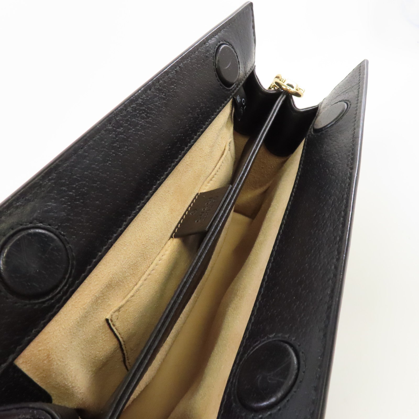GUCCI 牛皮皮革Ophidia GG Shoulder Bag鏈帶肩背袋黑色