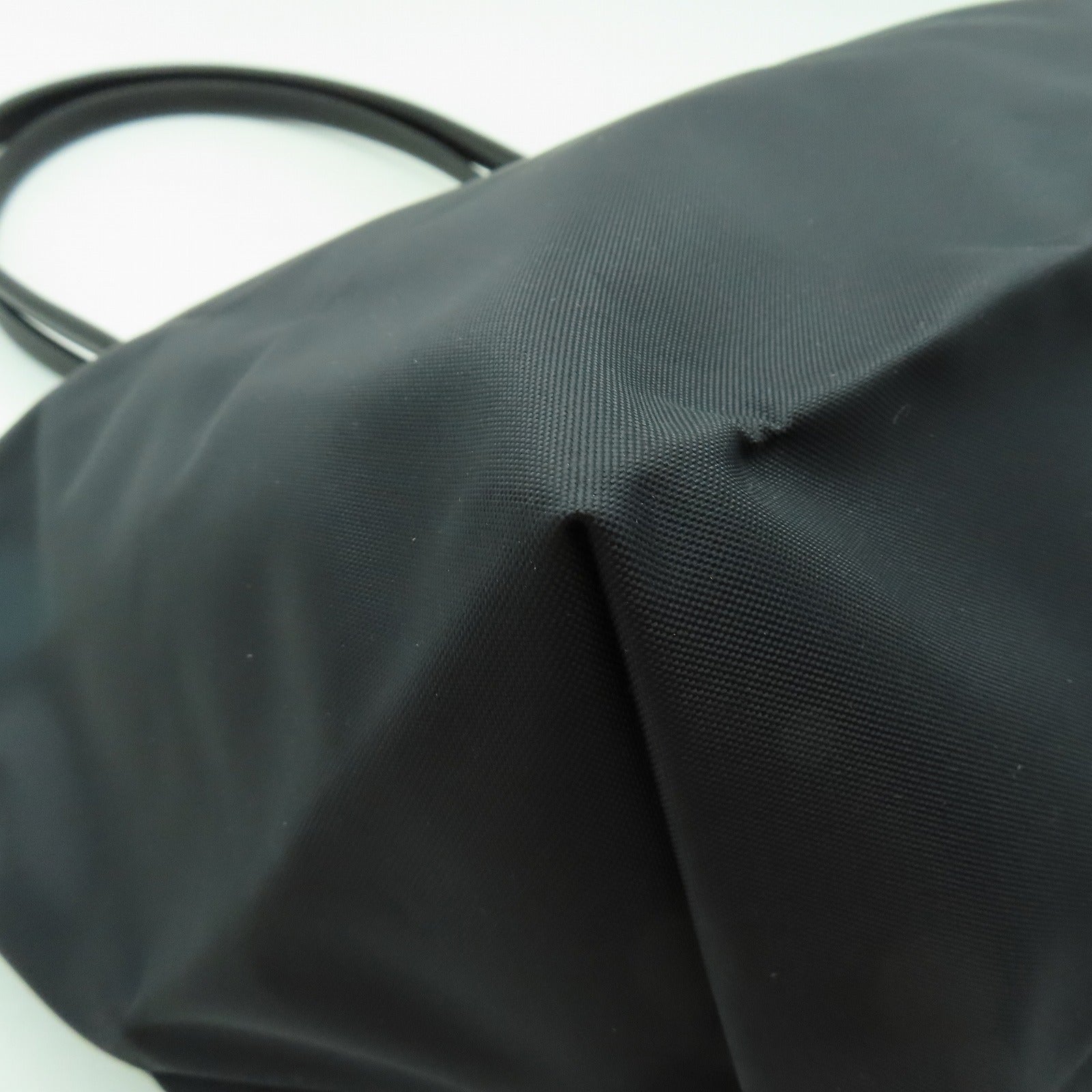 Longchamp 【激減優惠】尼龍/皮革Tote Bag銀扣手挽袋黑色