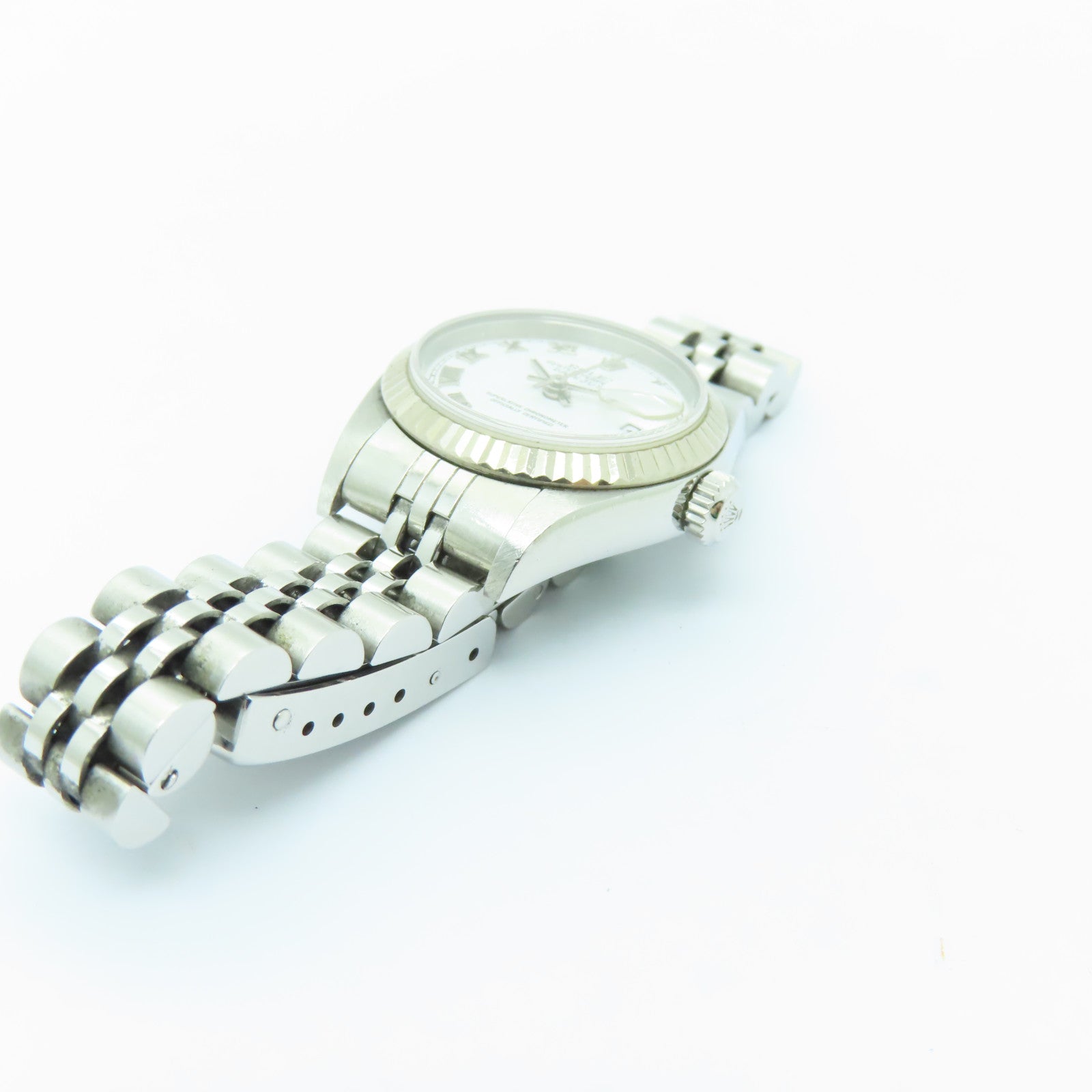 ROLEX 【激減優惠】Datejust18K白金/不鏽鋼手錶自動機芯白色/銀色