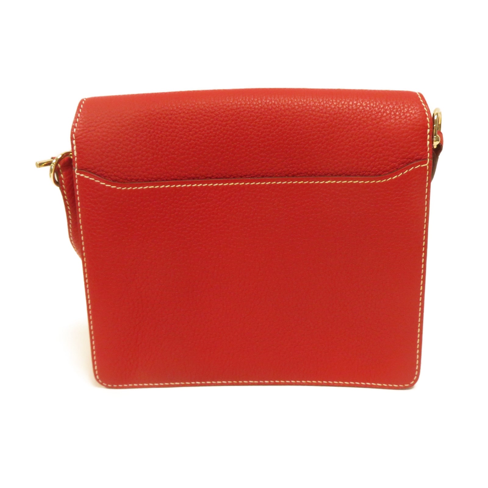 HERMES Clemence皮革Roulis 23金扣肩背袋紅色