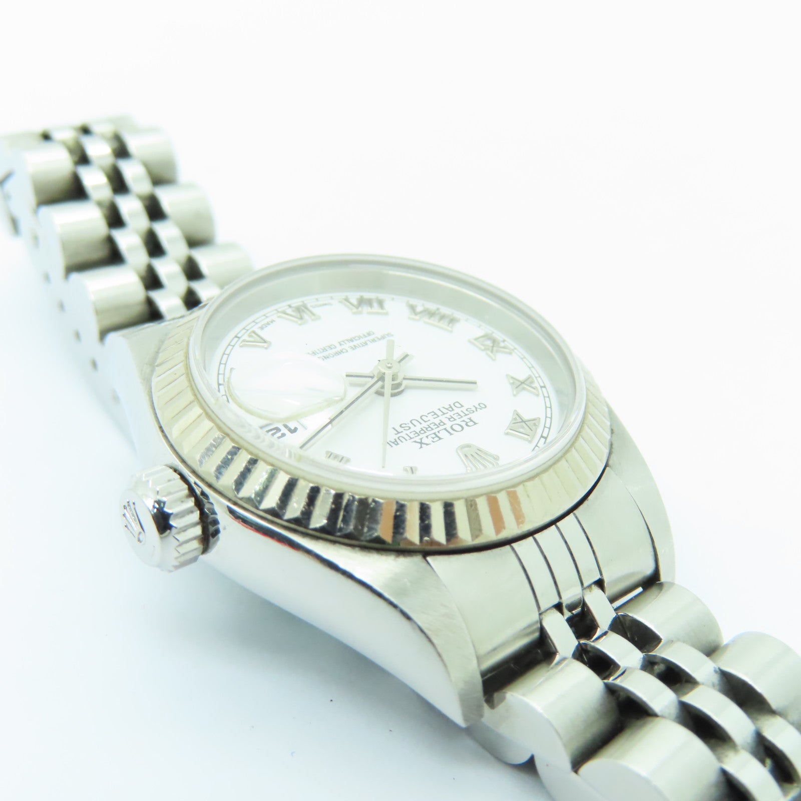 ROLEX 【激減優惠】Datejust18K白金/不鏽鋼手錶自動機芯白色/銀色