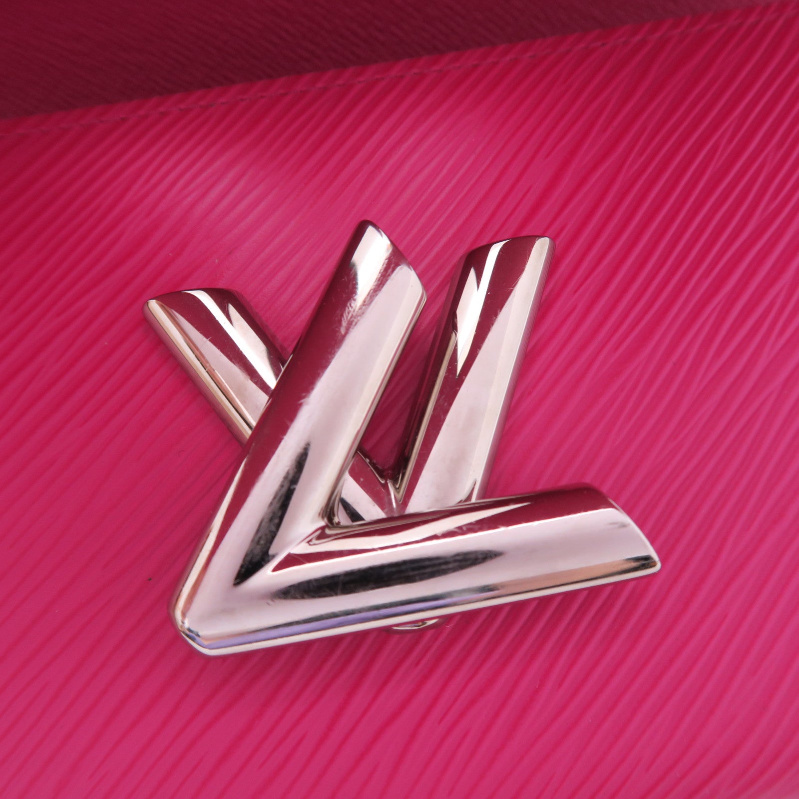 LOUIS VUITTON Epi Twist Wallet銀扣長錢包桃紅色
