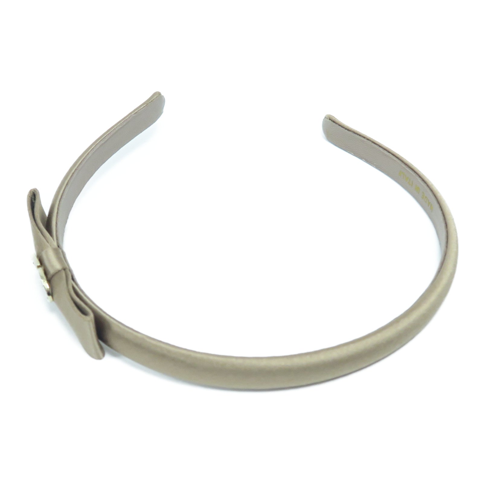 Valentino 牛皮皮革Headband頭箍金色