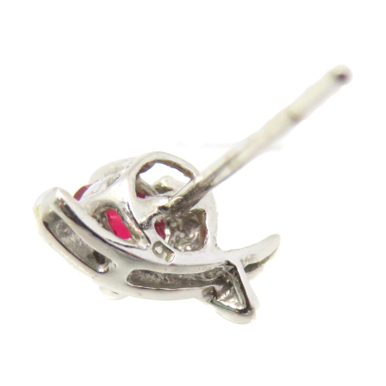 JEWELRY 18K白金Ruby Earrings 0.48ct红宝石耳环