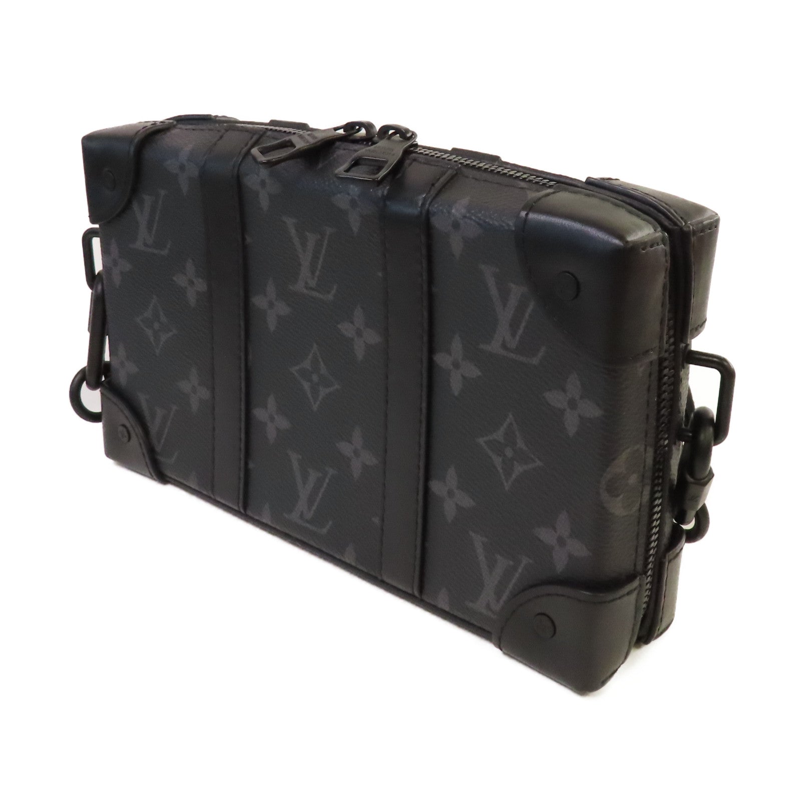 LOUIS VUITTON Monogram Eclipse Soft Trunk Wallet Shoulder Bag錢包肩背袋黑色