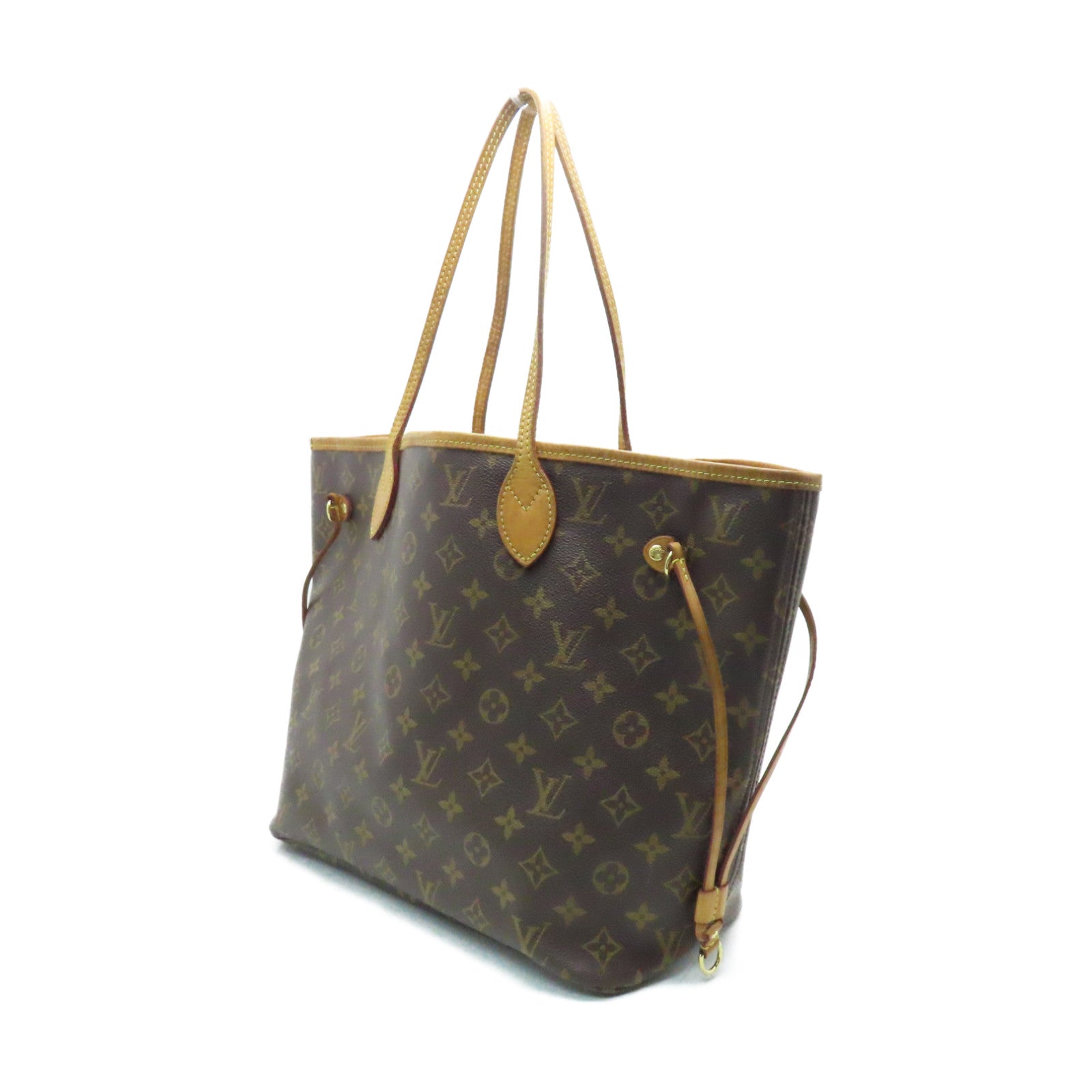 LOUIS VUITTON Monogram Neverfull MM Tote Bag肩背袋啡色