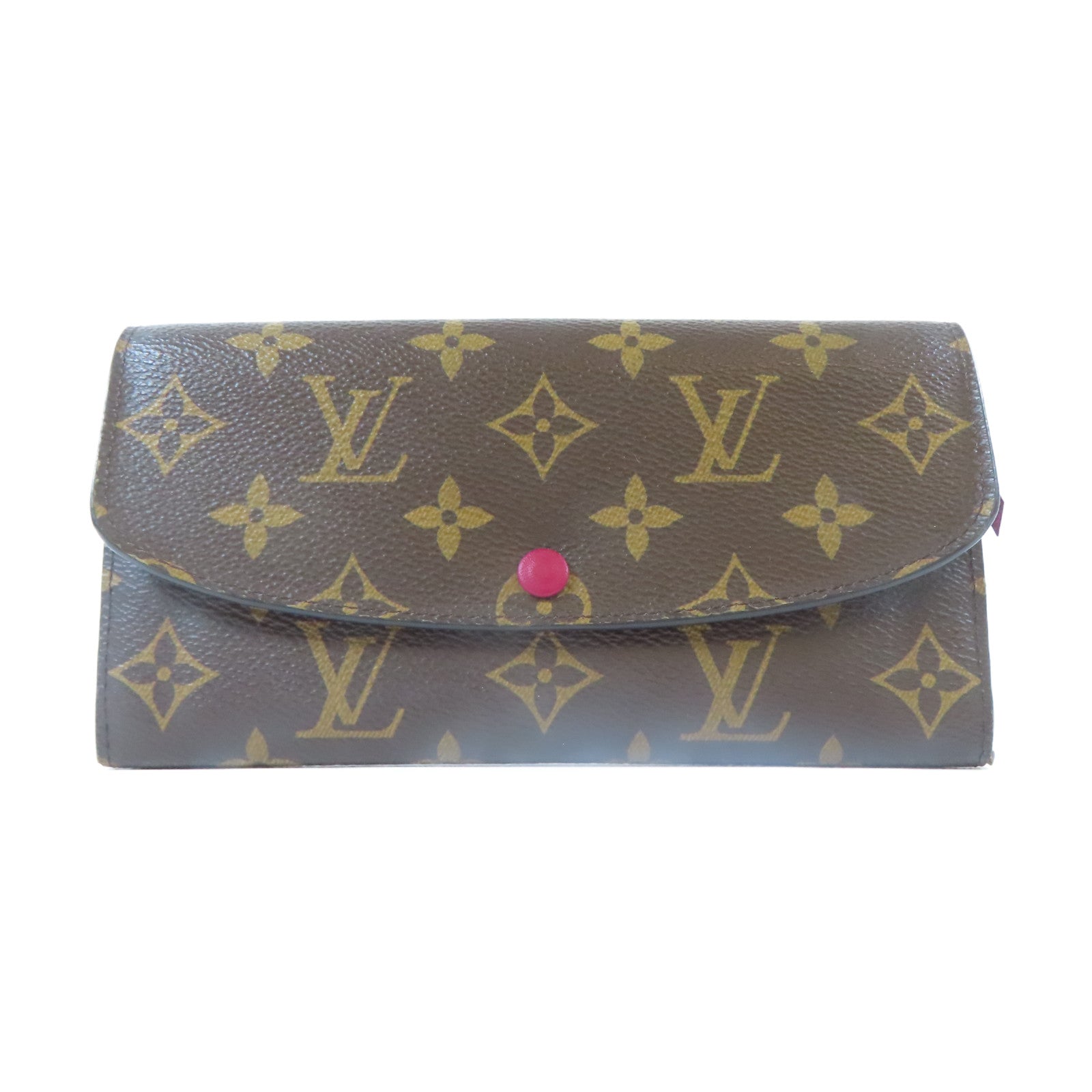 LOUIS VUITTON Monogram Emilie Wallet金扣長錢包啡色