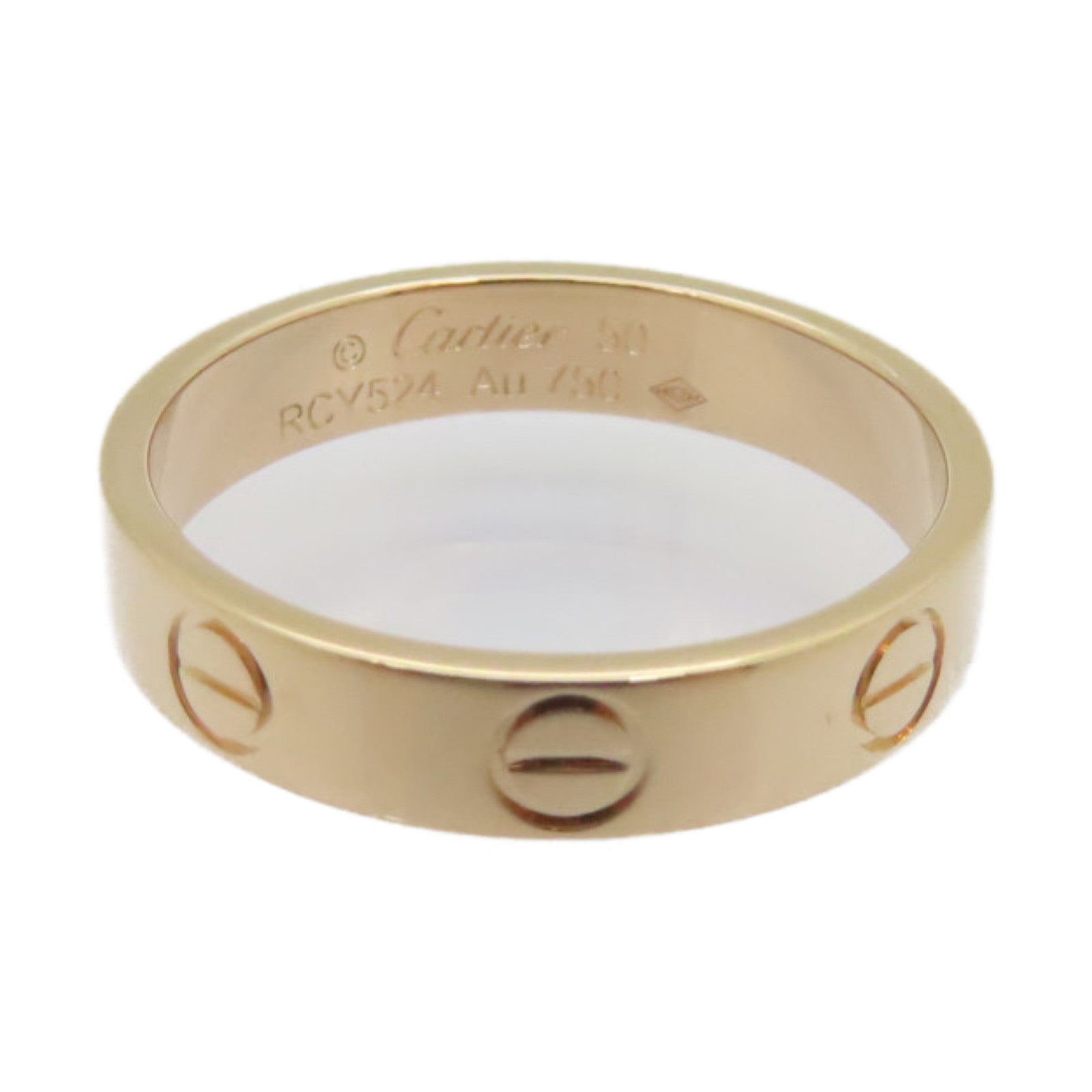 CARTIER 18K Rose Gold Mini Love Ring #US5/Cartier#50