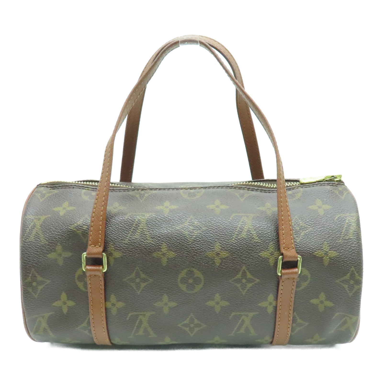 LOUIS VUITTON Monogram Papillon PM金扣肩背袋啡色