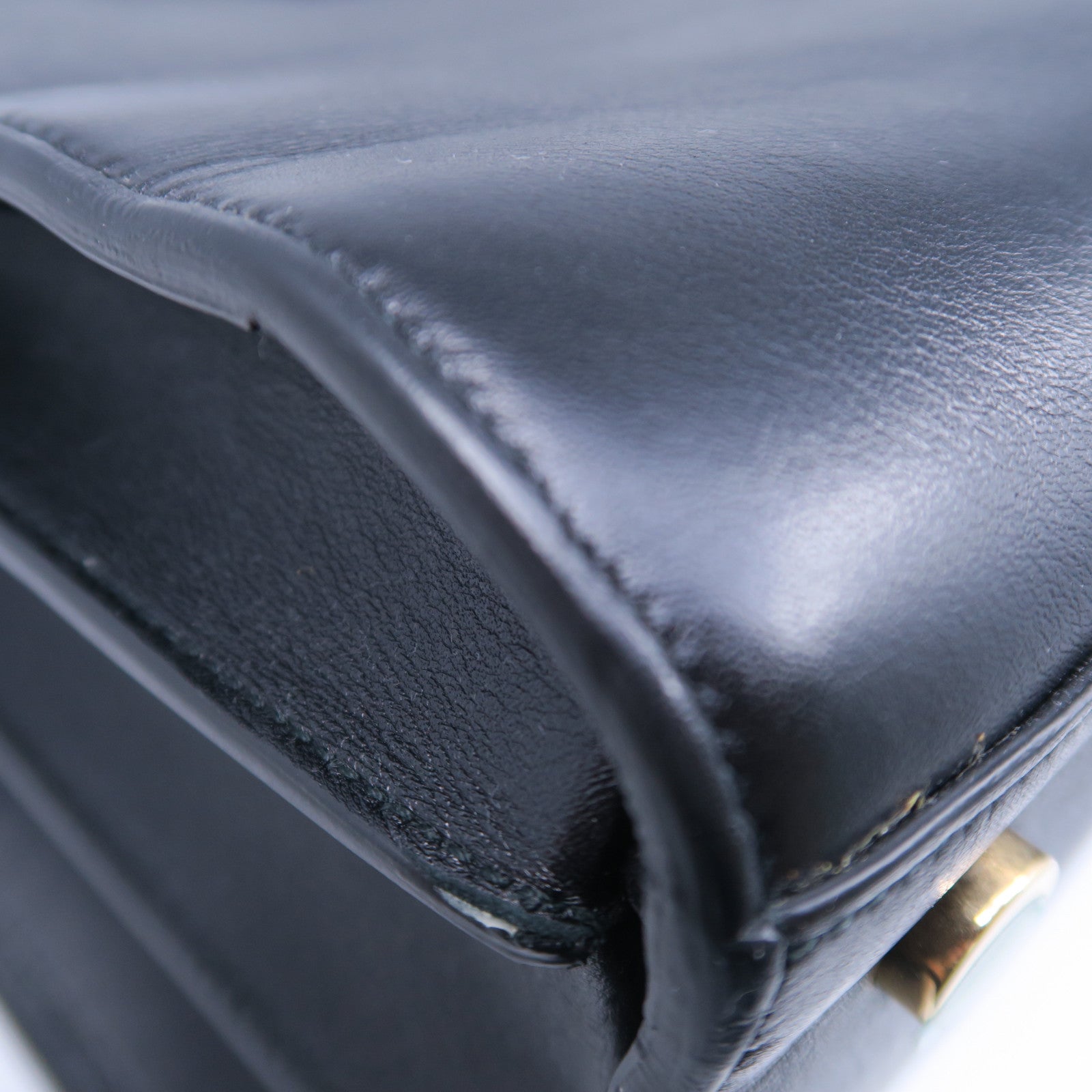 SAINT LAURENT 牛皮皮革Sac De Jou金扣手挽袋黑色