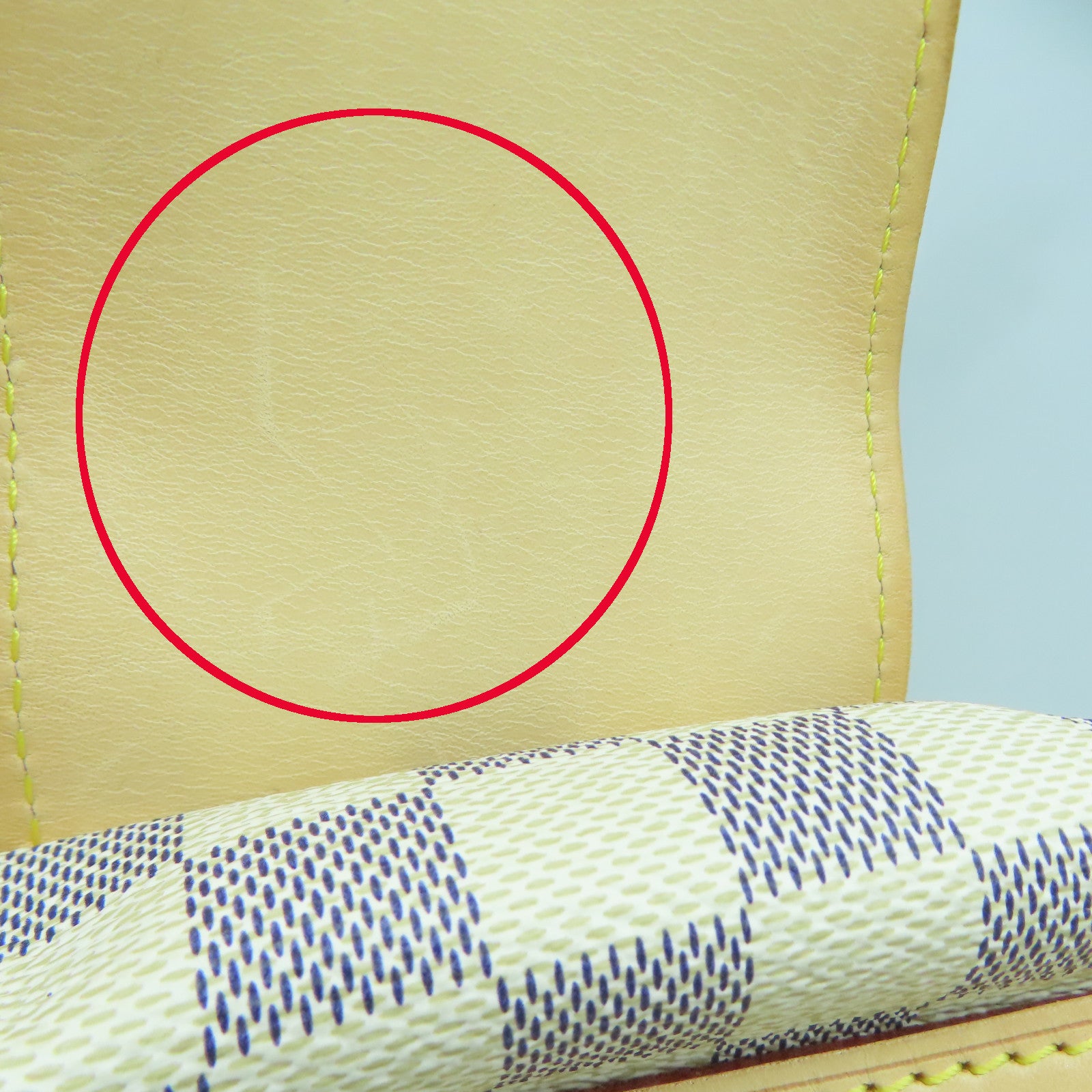 LOUIS VUITTON Damier Azur Stresa GM金扣肩背袋白色