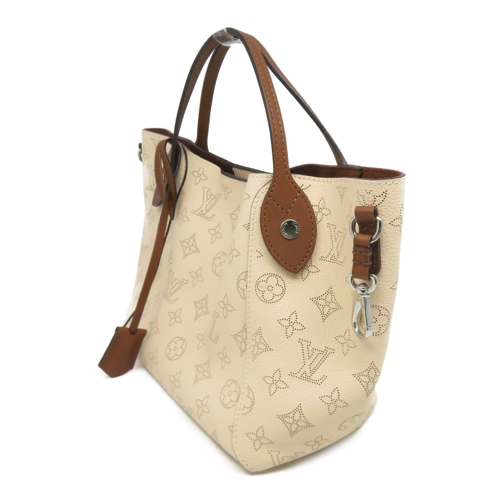 LOUIS VUITTON Mahina Hina PM銀扣手挽肩背兩用袋米色/啡色