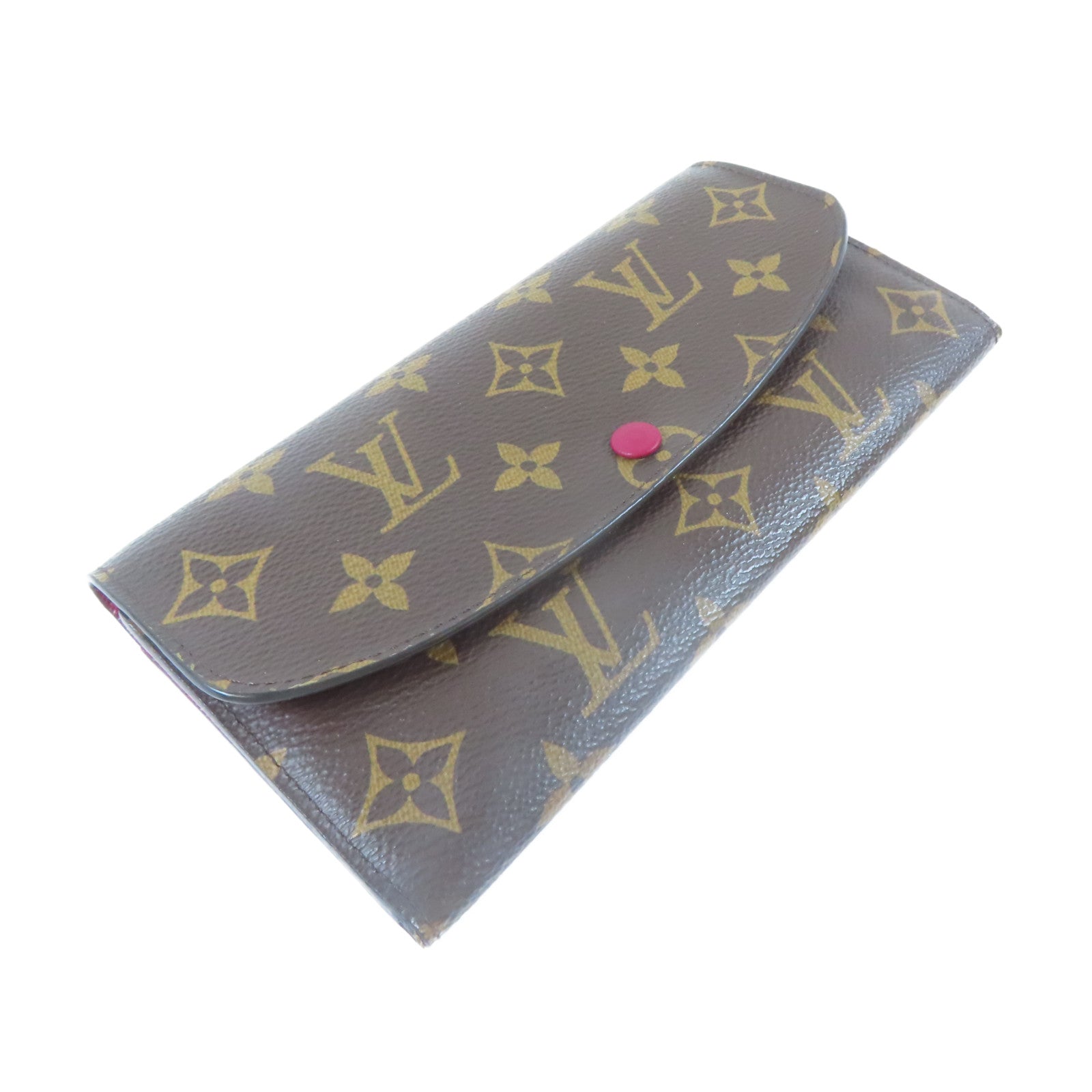 LOUIS VUITTON Monogram Emilie Wallet金扣長錢包啡色
