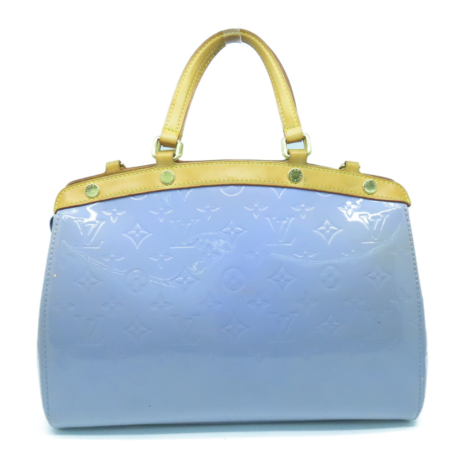 LOUIS VUITTON Vernis Brea MM 2way Shoulder Bag金扣手挽肩背兩用袋紫色
