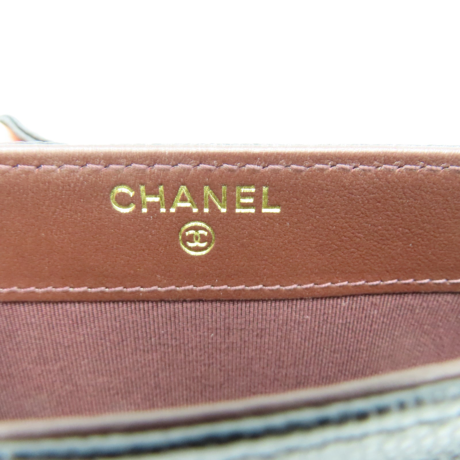 CHANEL 菱格Caviar皮革Wallet銀扣長錢包黑色