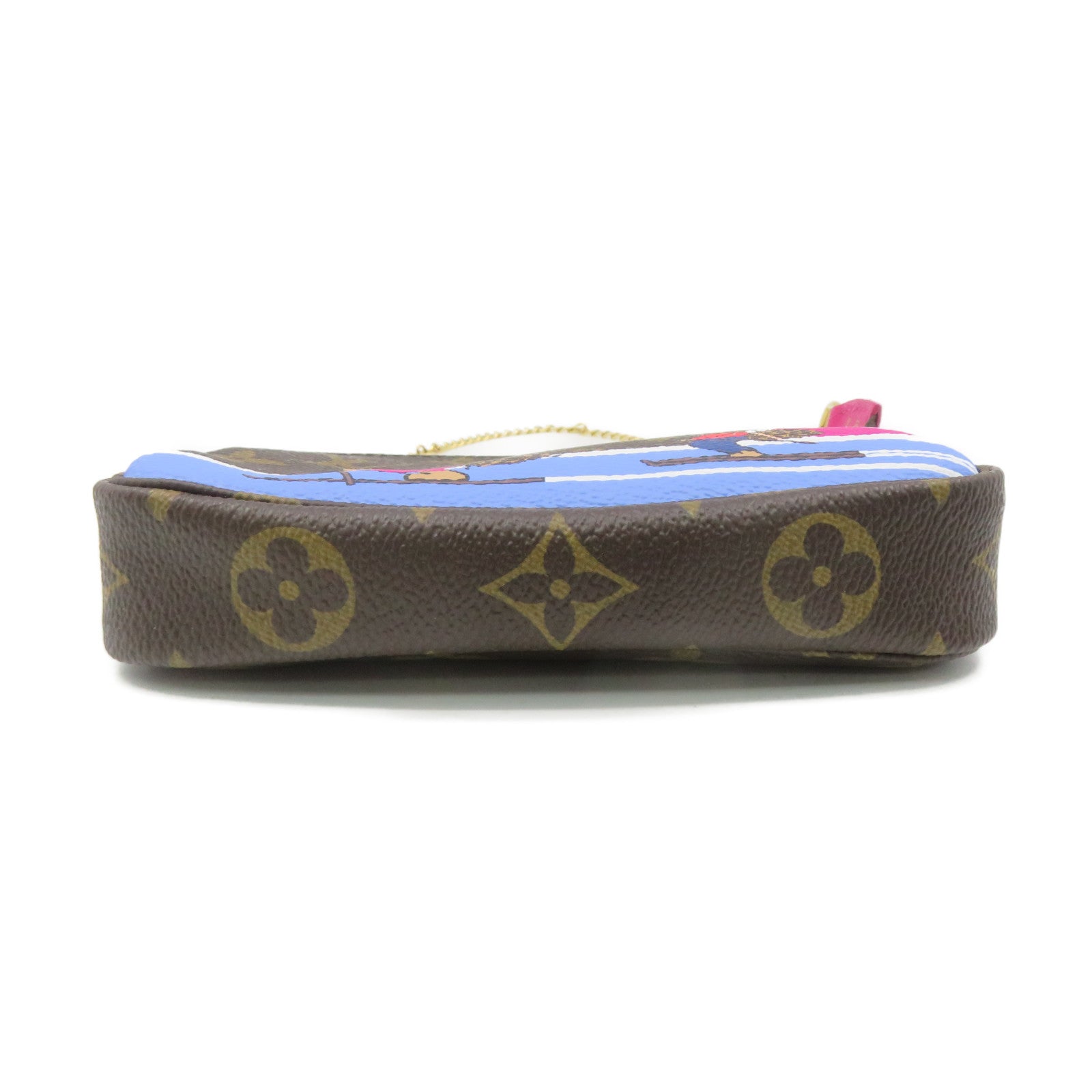 LOUIS VUITTON Monogram Mini Pochette Accessoires Pouch Brown