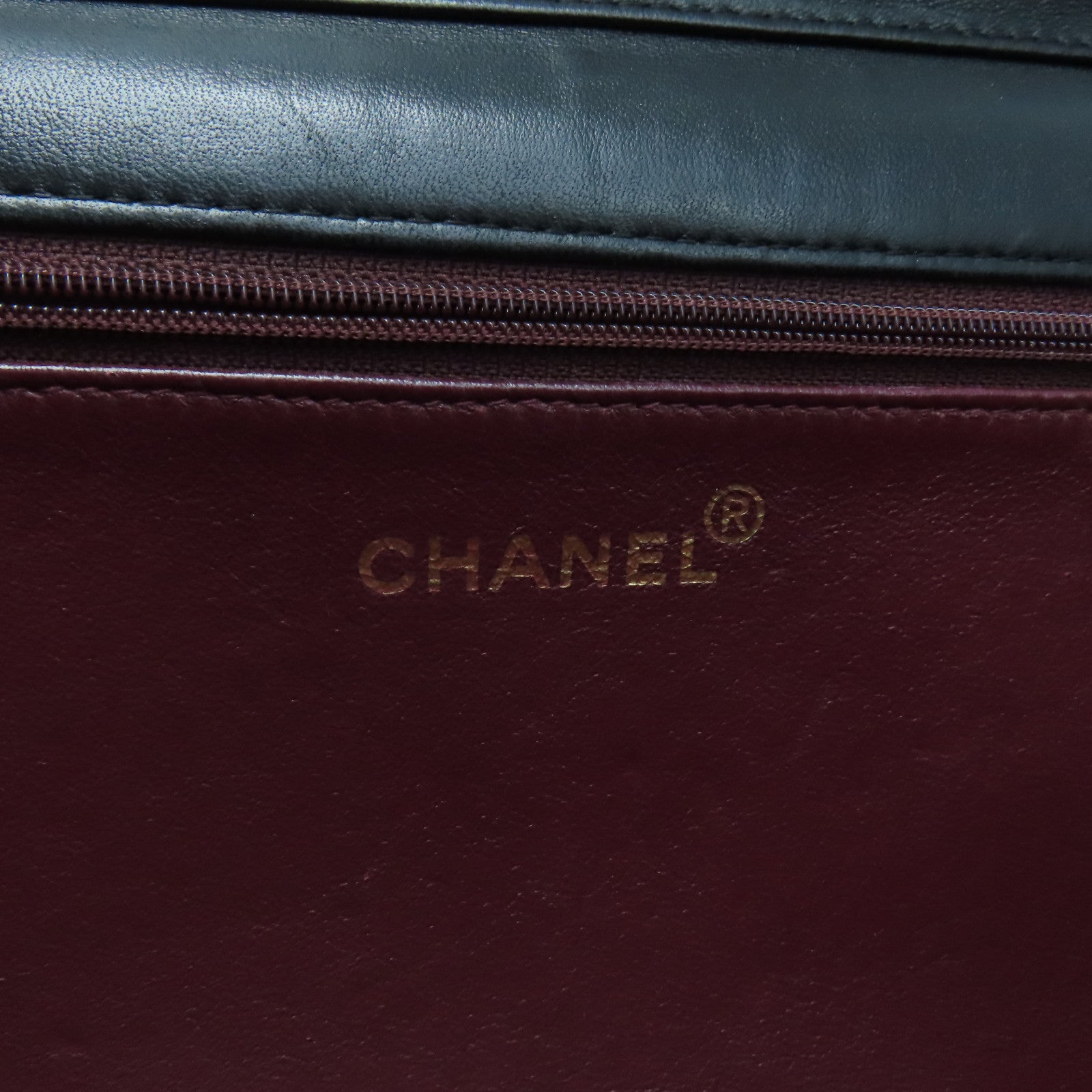 CHANEL rhombic sheepskin leather Chain Shoulder gold buckle shoulder bag black