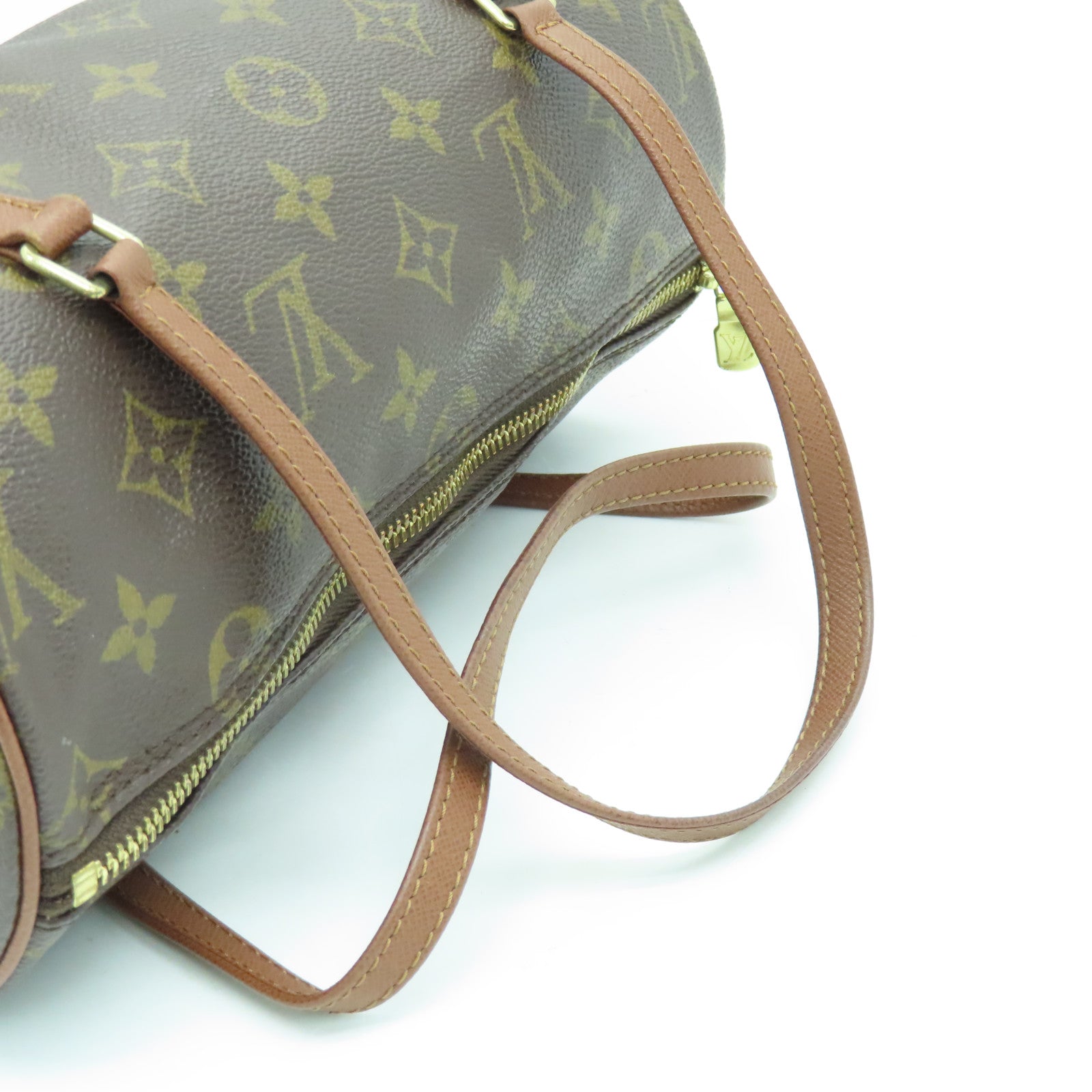 LOUIS VUITTON Monogram Papillon PM金扣肩背袋啡色