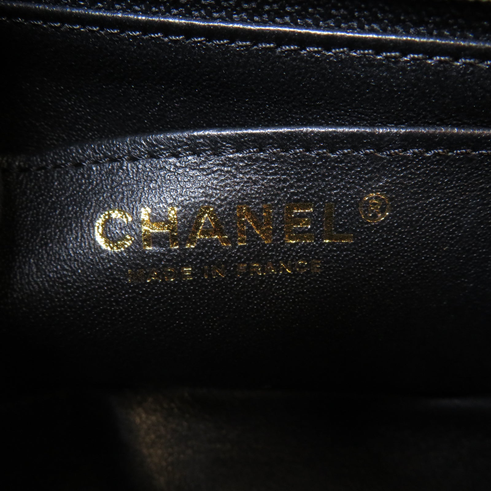 CHANEL 菱格牛皮皮革2.55 Mini金扣鏈帶肩背袋黑色