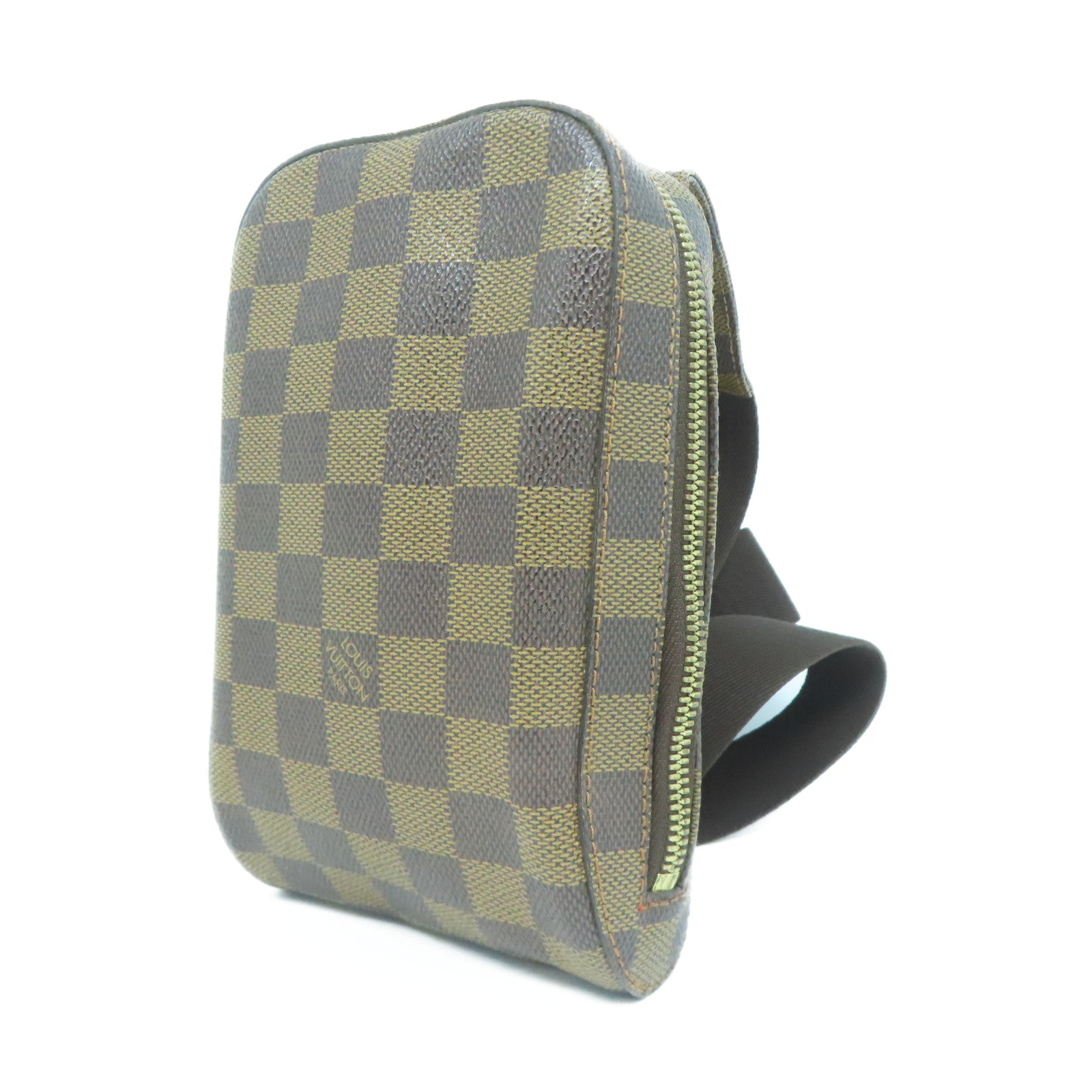 LOUIS VUITTON Damier Geronimos金扣腰包啡色