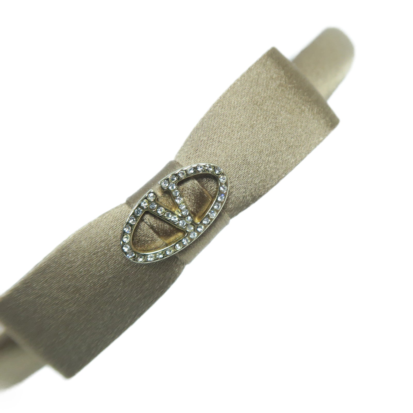 Valentino 牛皮皮革Headband頭箍金色