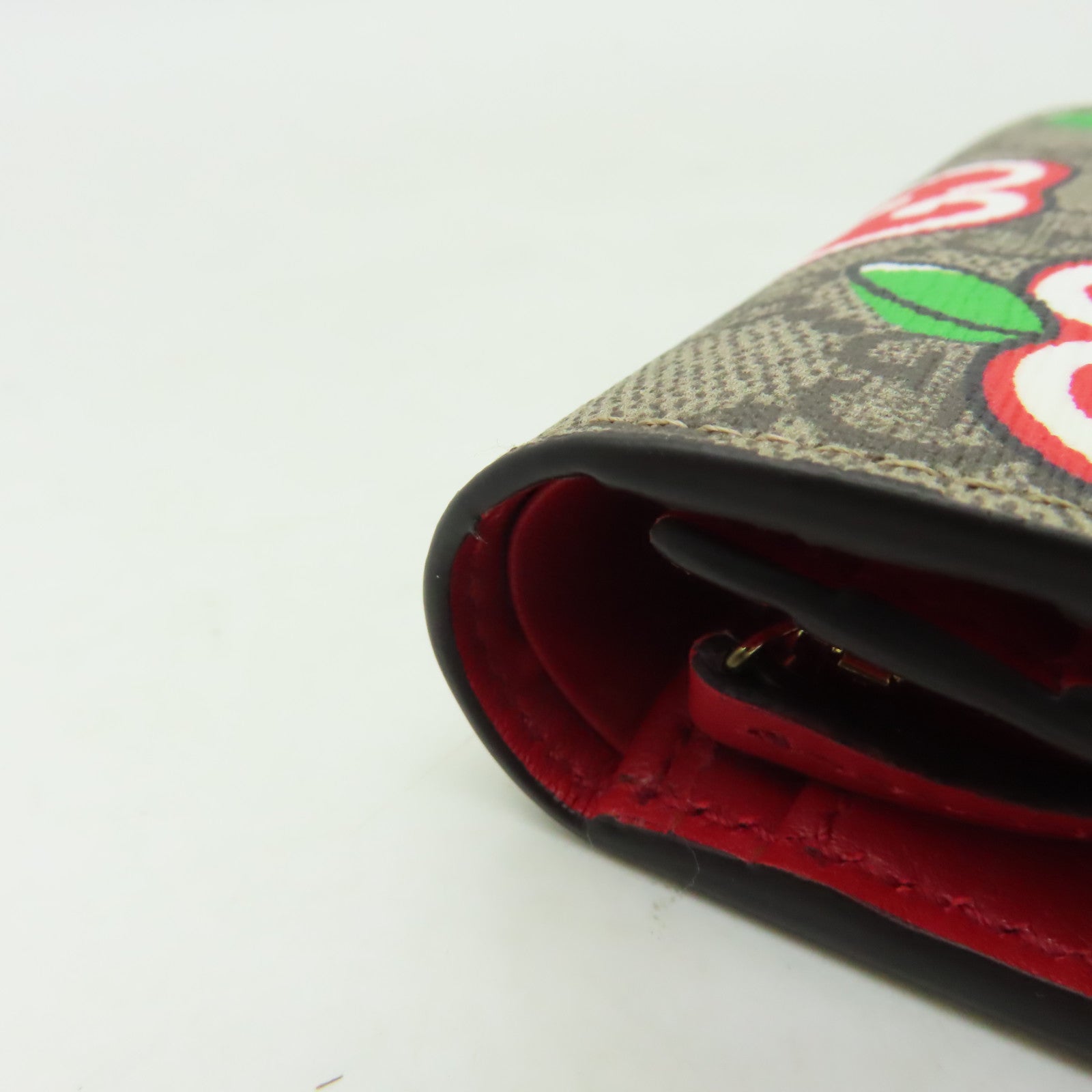 GUCCI 塗層帆布Wallet金扣錢包啡色