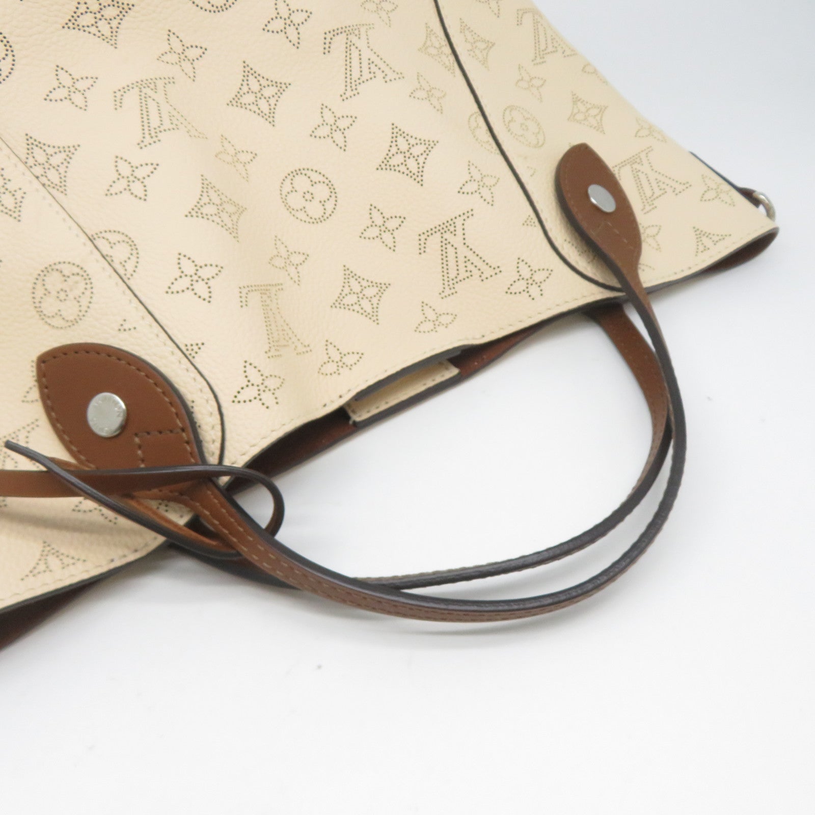 LOUIS VUITTON Mahina Hina PM銀扣手挽肩背兩用袋米色/啡色