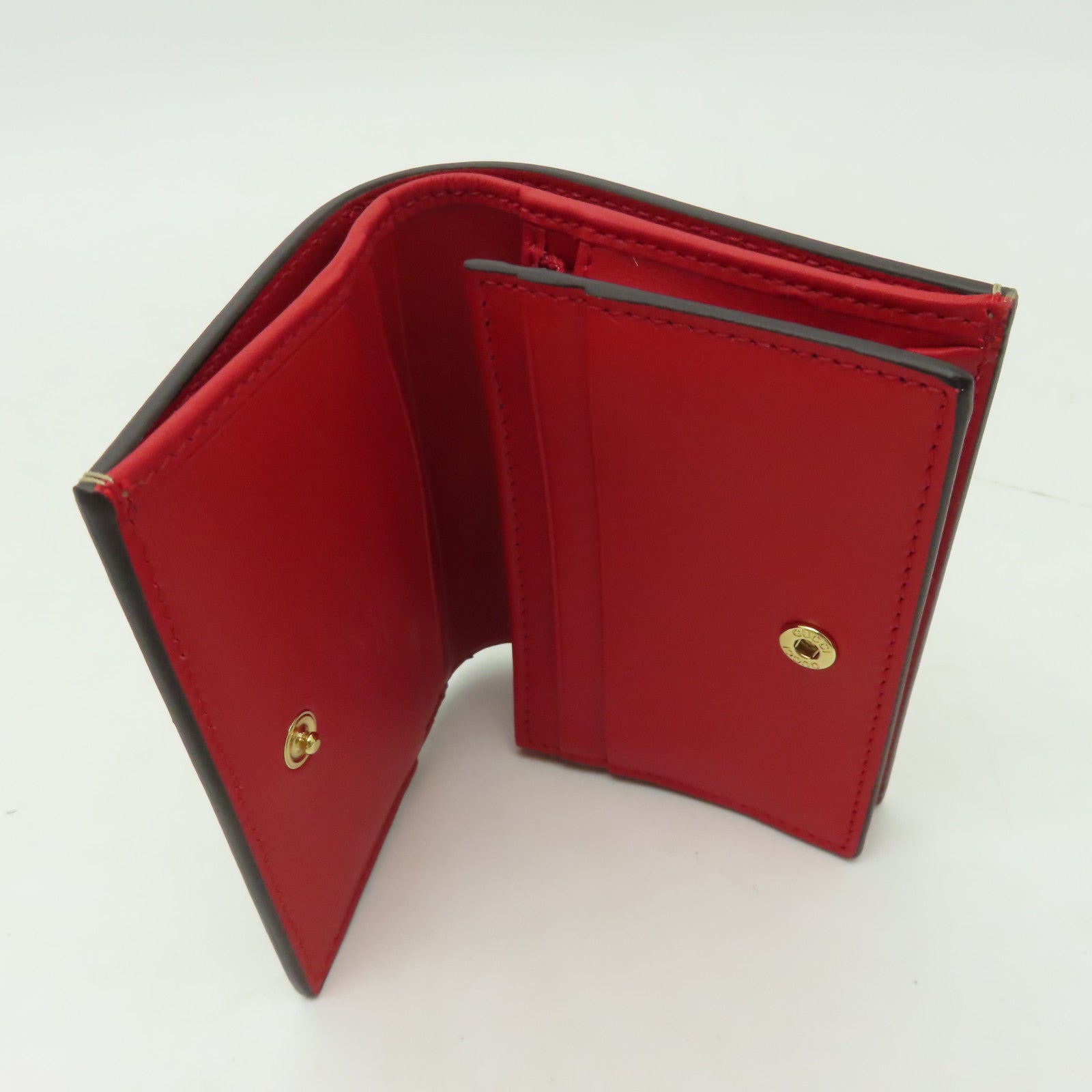 GUCCI 塗層帆布Wallet金扣錢包啡色