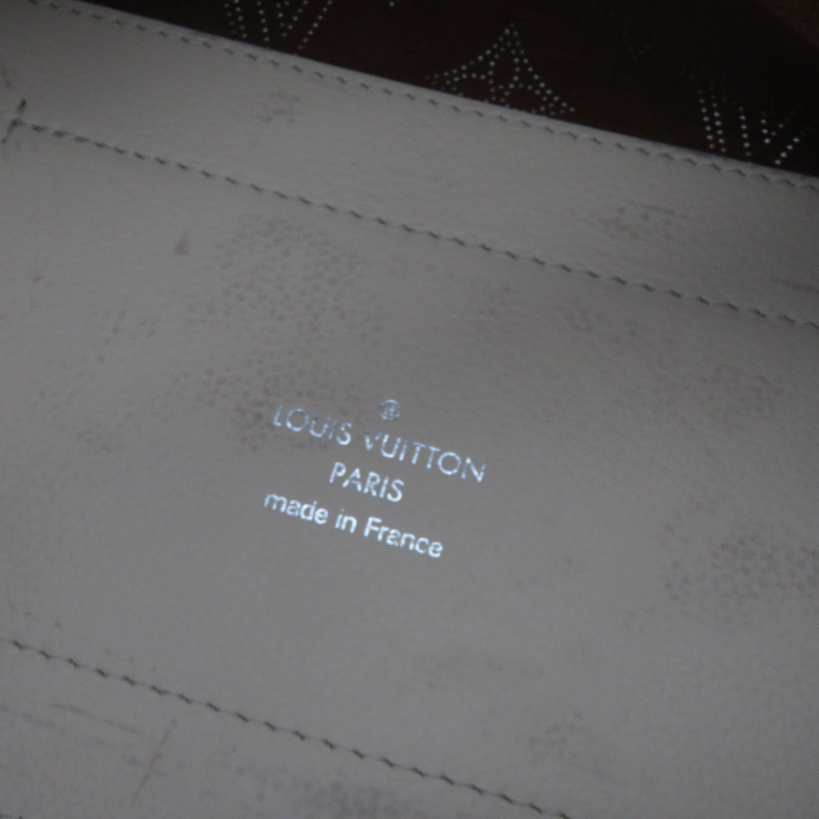 LOUIS VUITTON Mahina Hina PM銀扣手挽肩背兩用袋米色/啡色