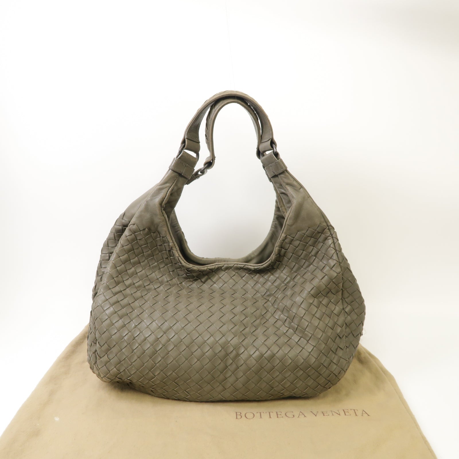 BOTTEGA VENETA 羊皮皮革Shoulder Bag肩背袋灰色