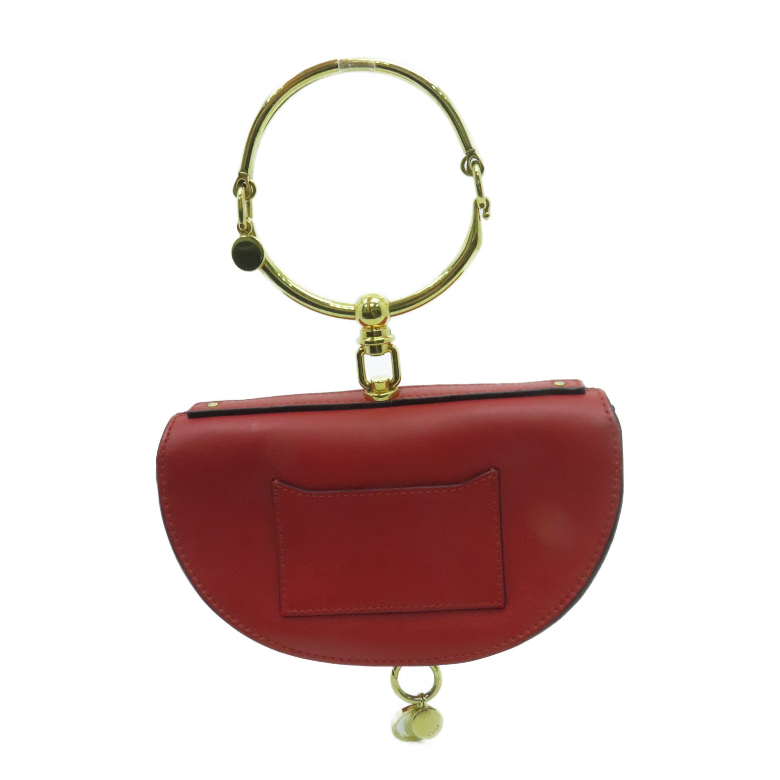 Chloe 牛皮皮革Hand Bag金扣手挽袋红色