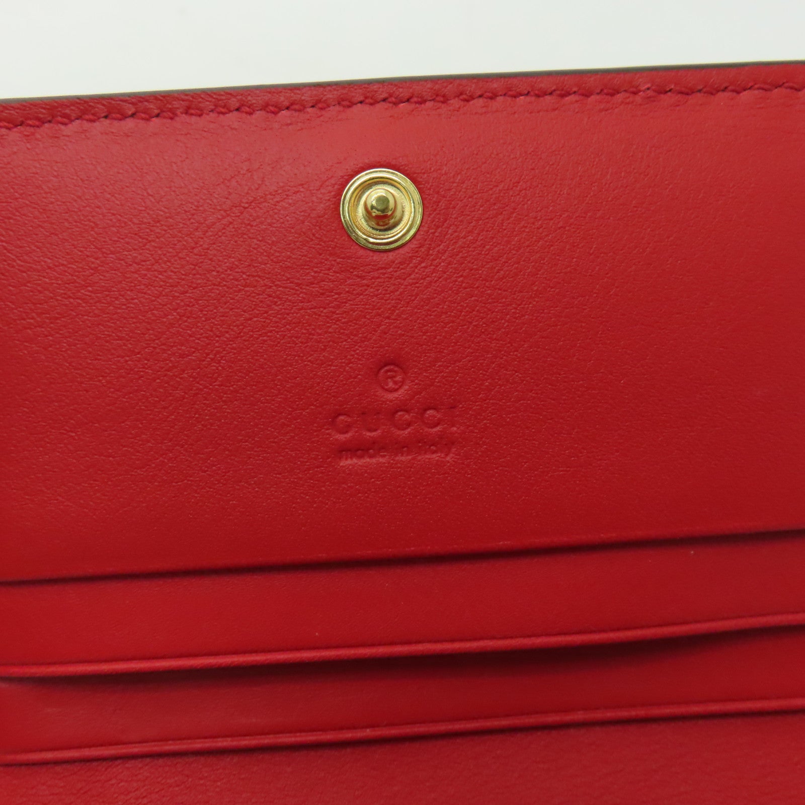 GUCCI 塗層帆布Wallet金扣錢包啡色