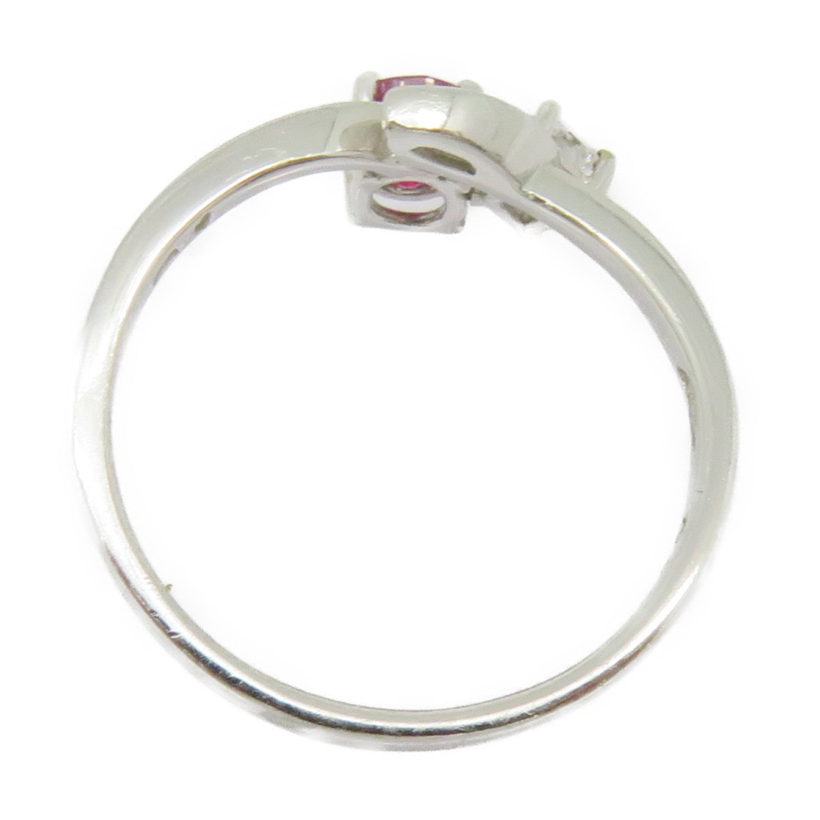 JEWELRY 18K白金/红宝石0.54ct Ruby Ring戒指US#6.5