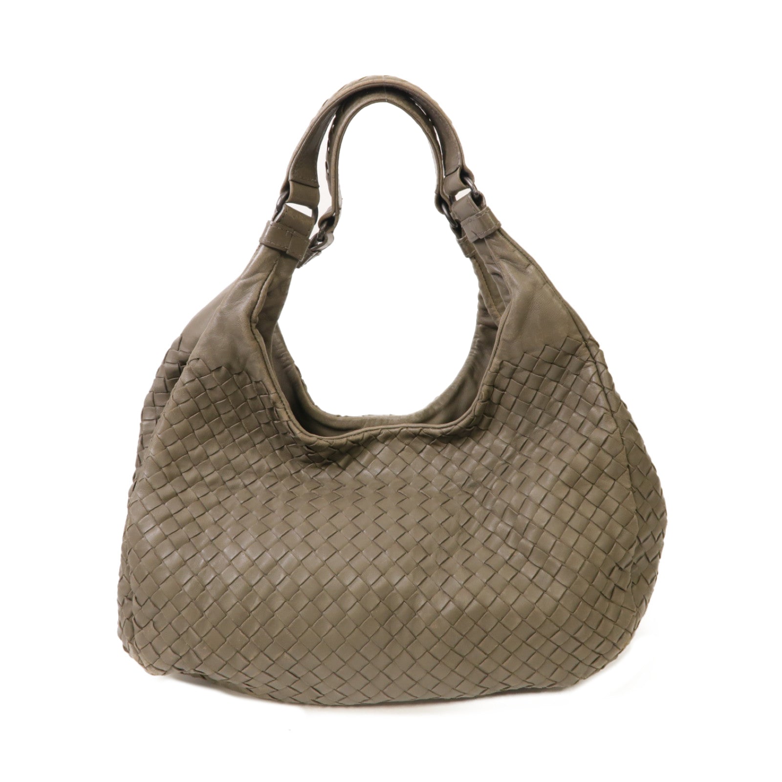 BOTTEGA VENETA 羊皮皮革Shoulder Bag肩背袋灰色
