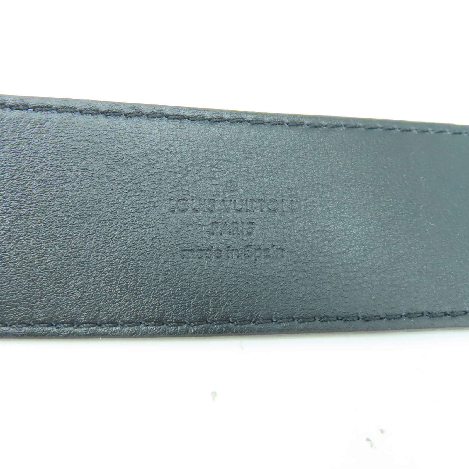 LOUIS VUITTON 牛皮皮革Supreme Belt金扣皮帶啡色