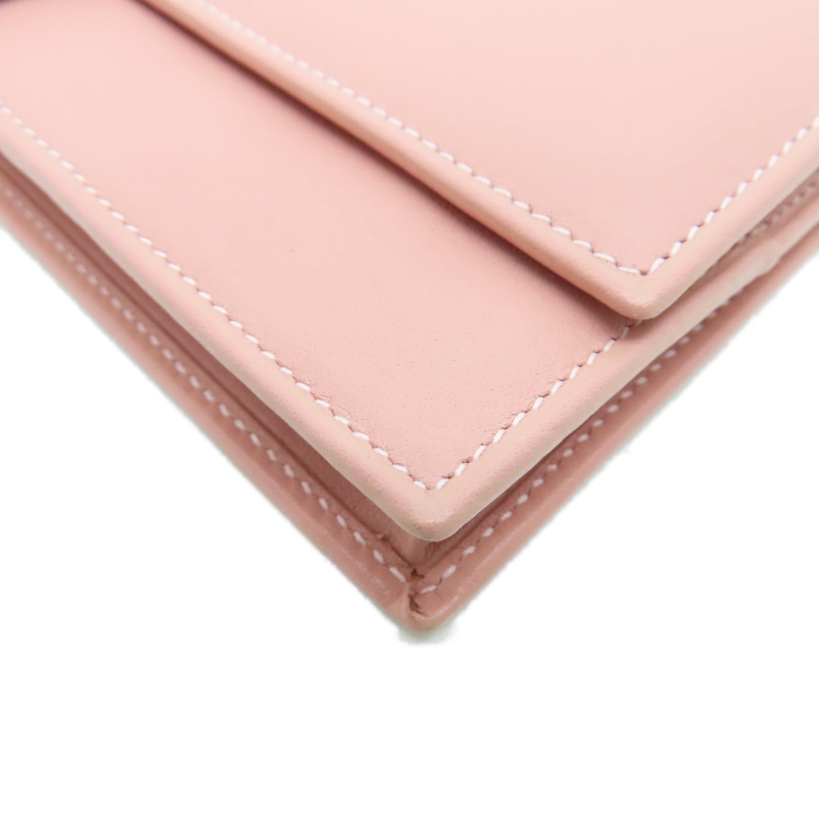 CARTIER 牛皮皮革Long Wallet金扣长钱包粉红色