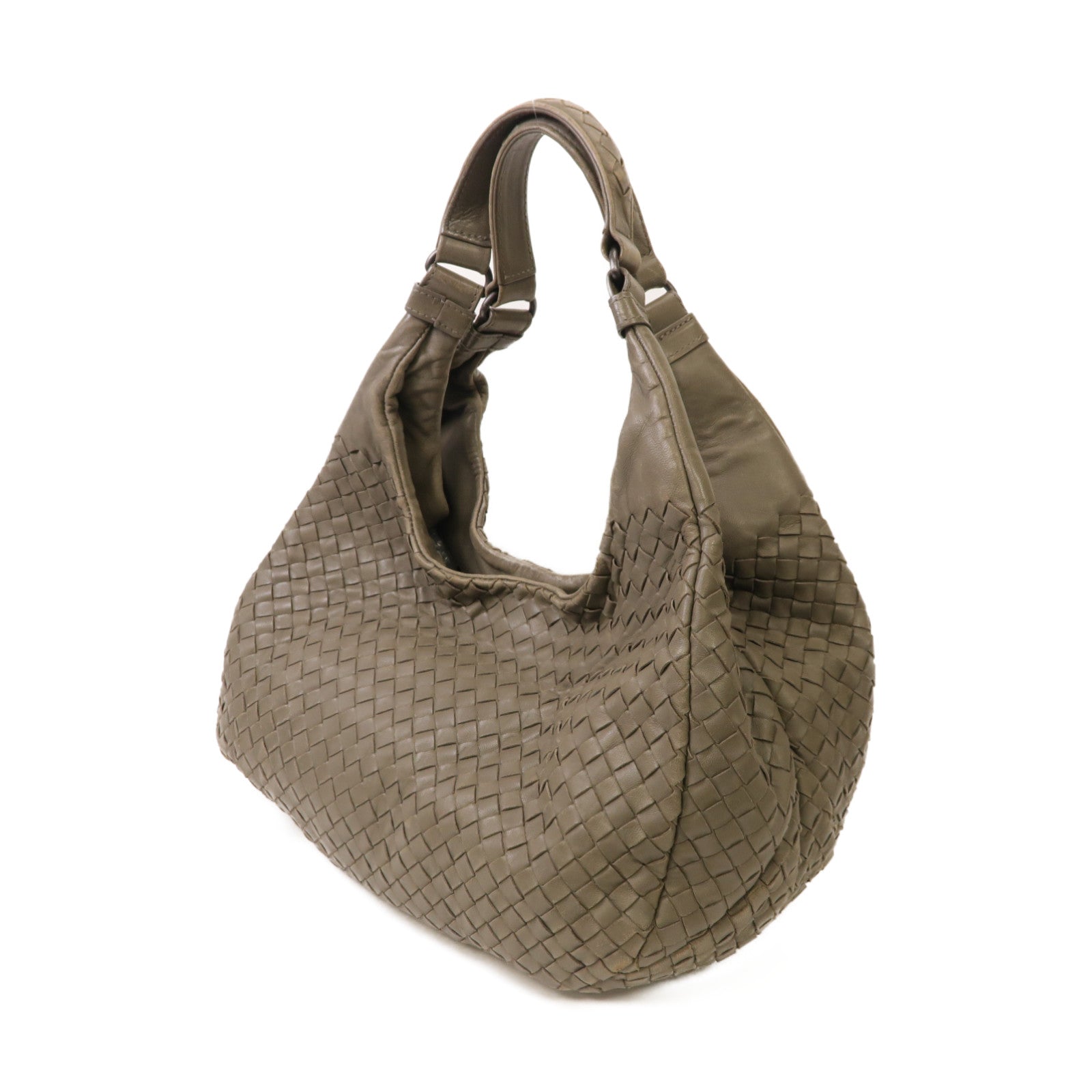 BOTTEGA VENETA 羊皮皮革Shoulder Bag肩背袋灰色