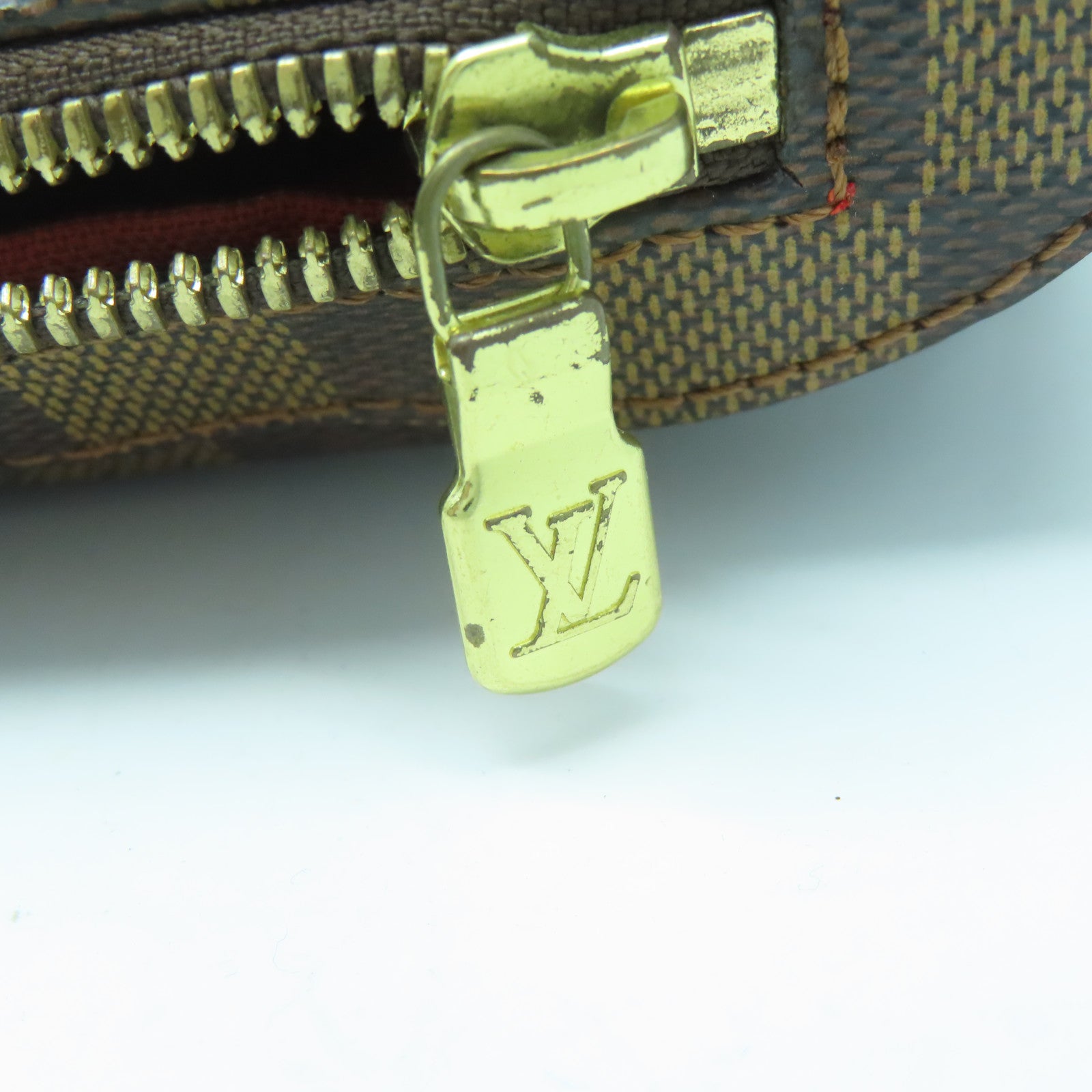 LOUIS VUITTON Damier Geronimos金扣腰包啡色