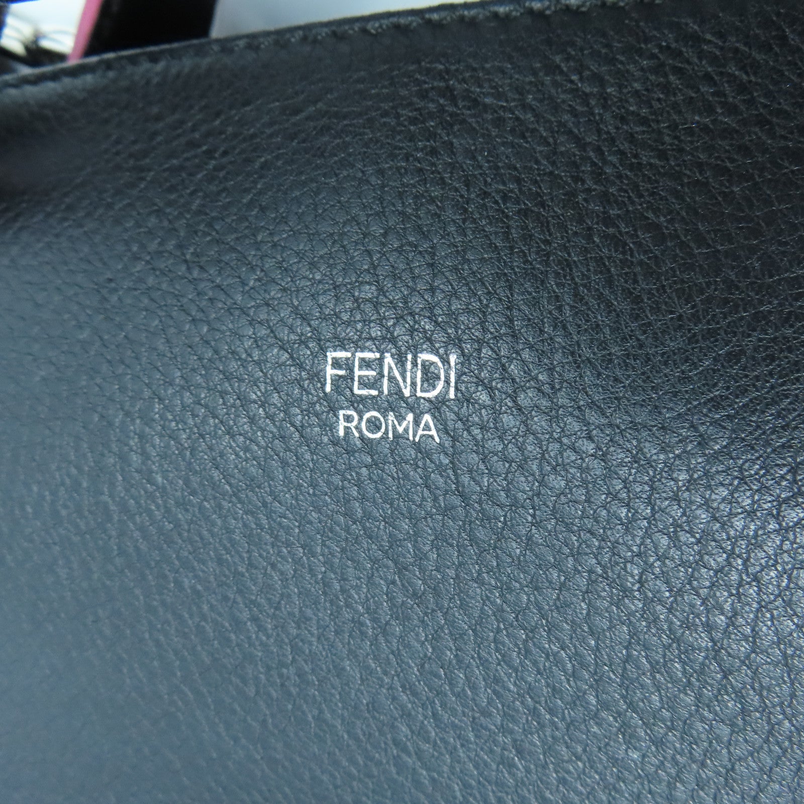 FENDI 牛皮皮革By The Way銀扣手挽肩背兩用袋黑色