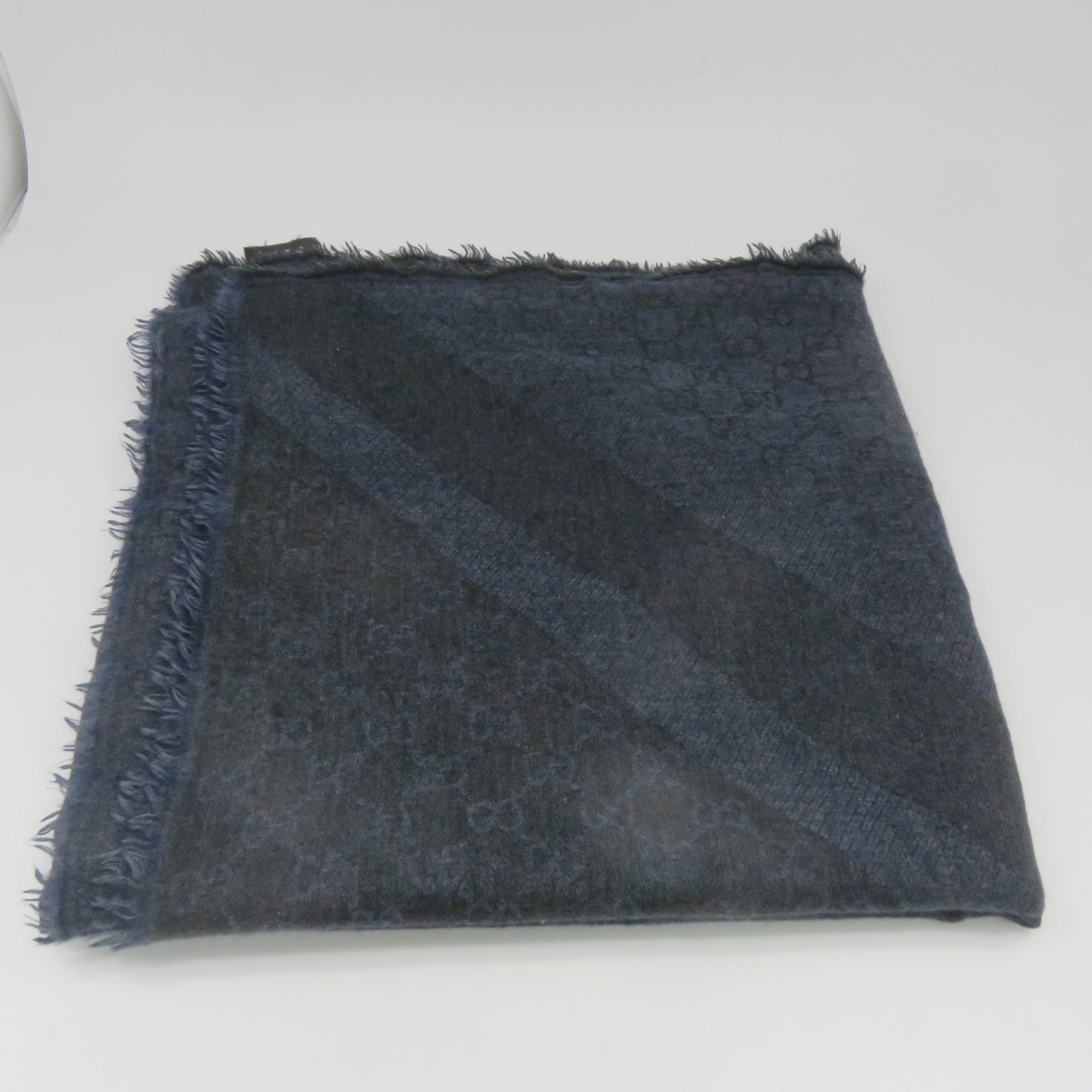 GUCCI Wool Scarf Scarf Dark Gray