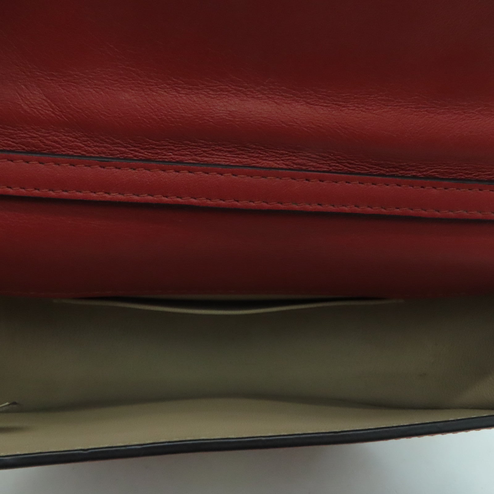 Chloe 牛皮皮革Hand Bag金扣手挽袋红色