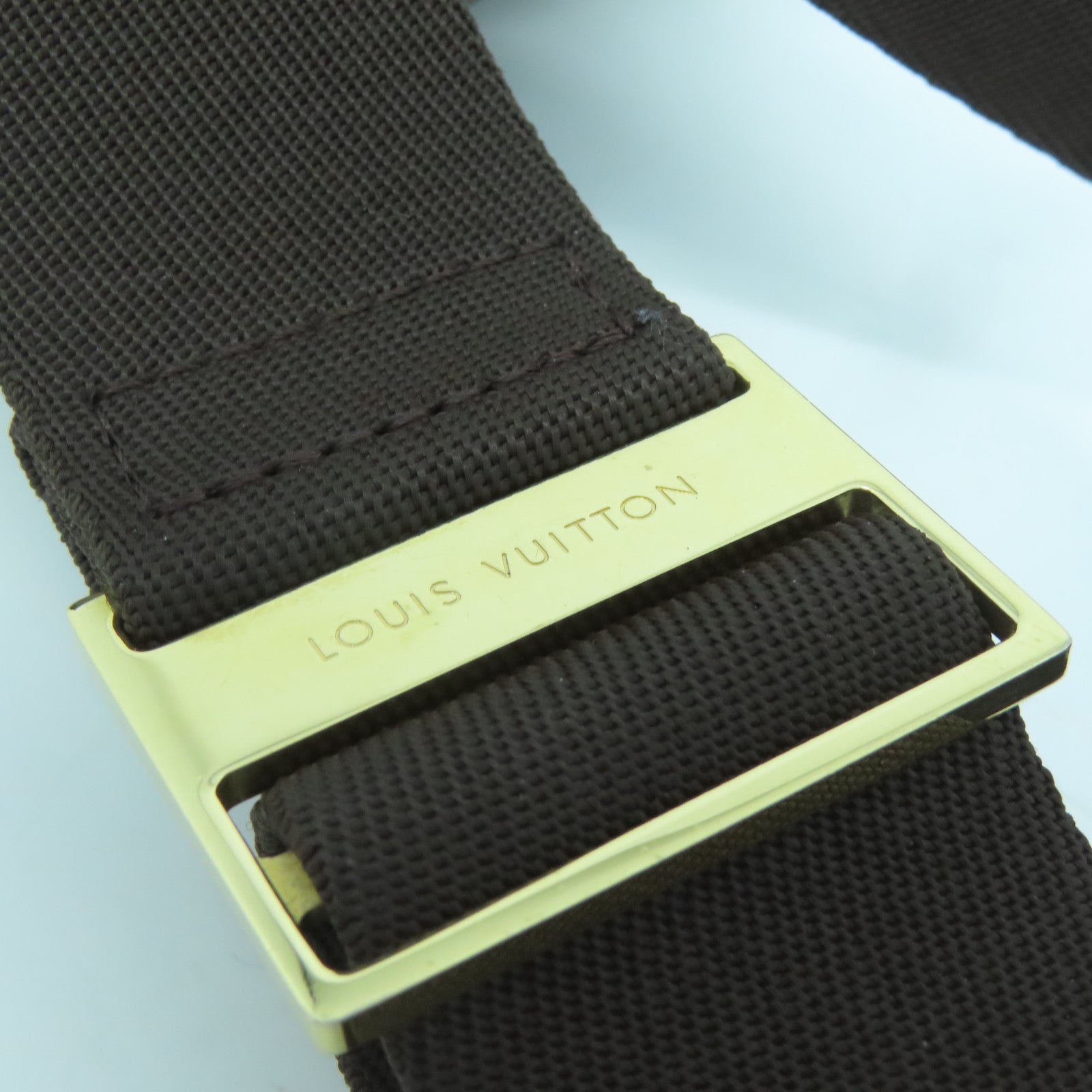 LOUIS VUITTON Damier Geronimos金扣腰包啡色