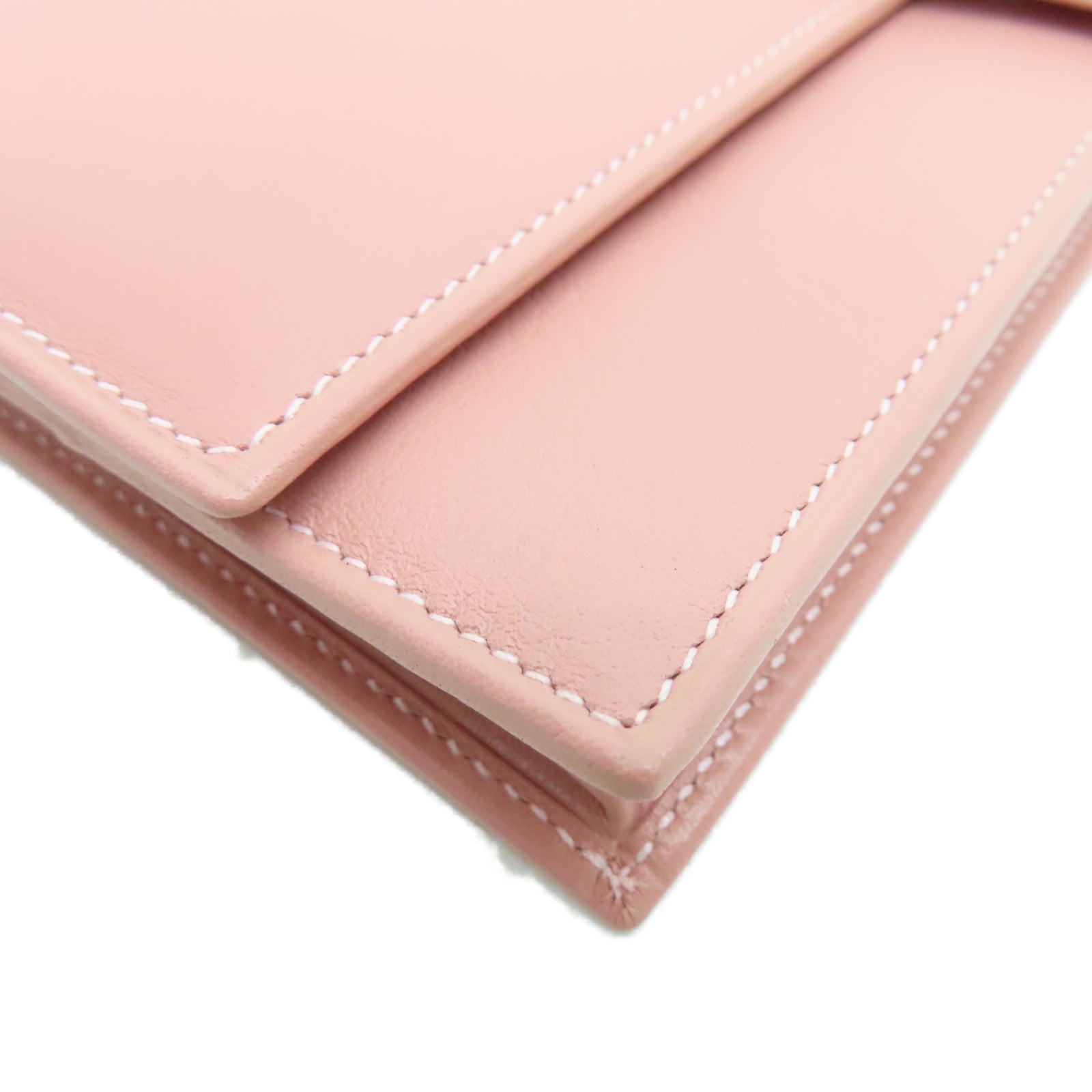 CARTIER 牛皮皮革Long Wallet金扣长钱包粉红色